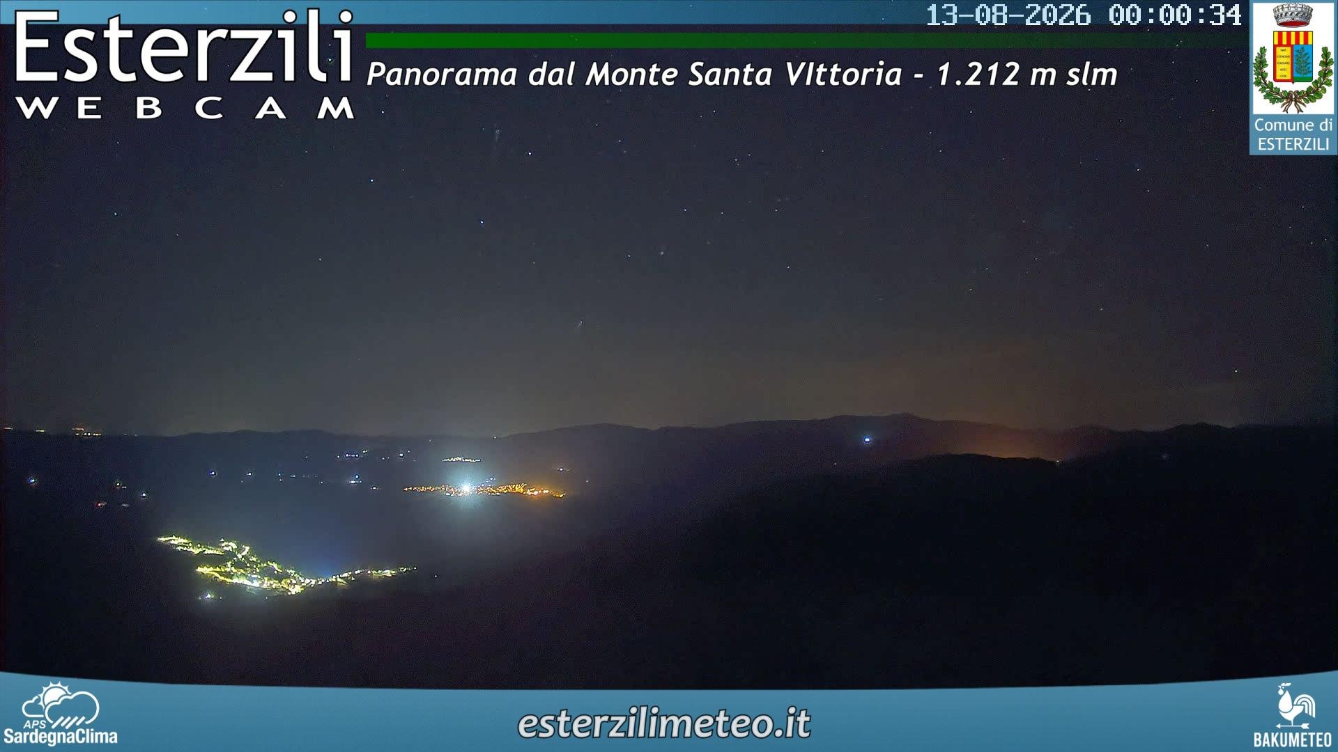time-lapse frame, Monte Santa Vittoria webcam
