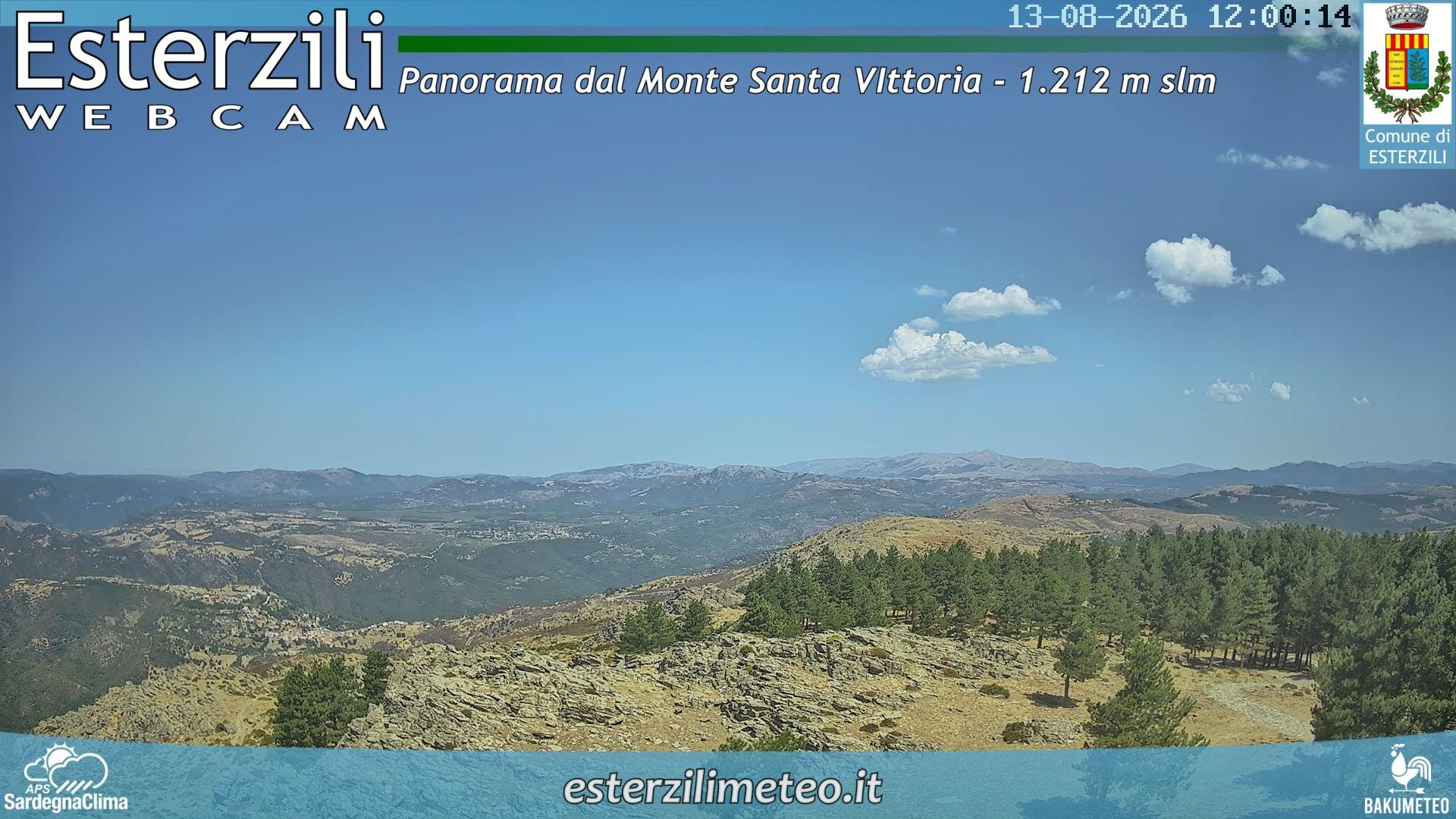view from Monte Santa Vittoria on 2026-08-13