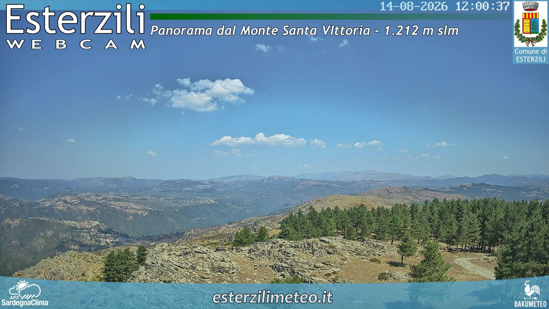 view from Monte Santa Vittoria on 2026-08-14