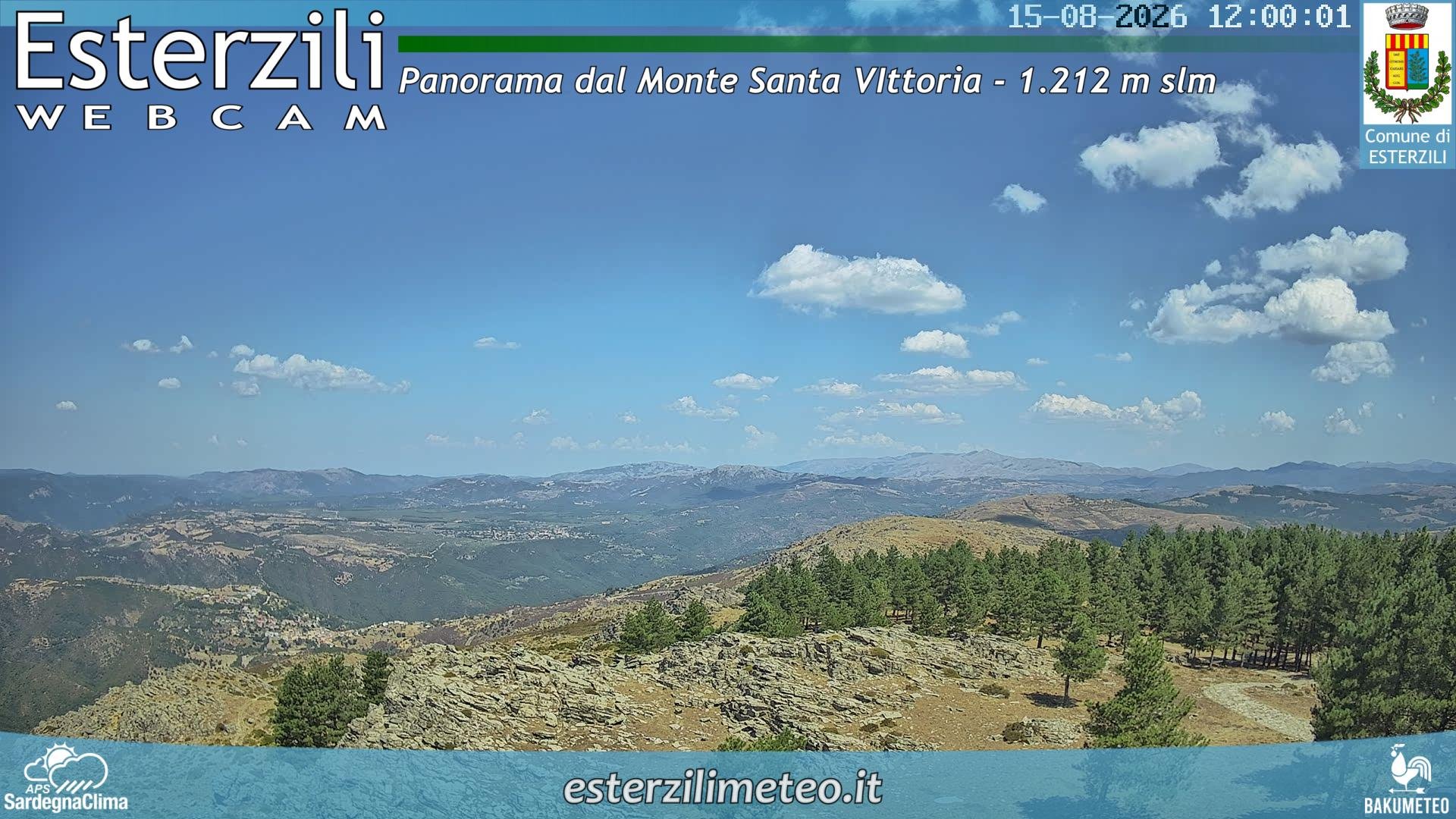 view from Monte Santa Vittoria on 2026-08-15