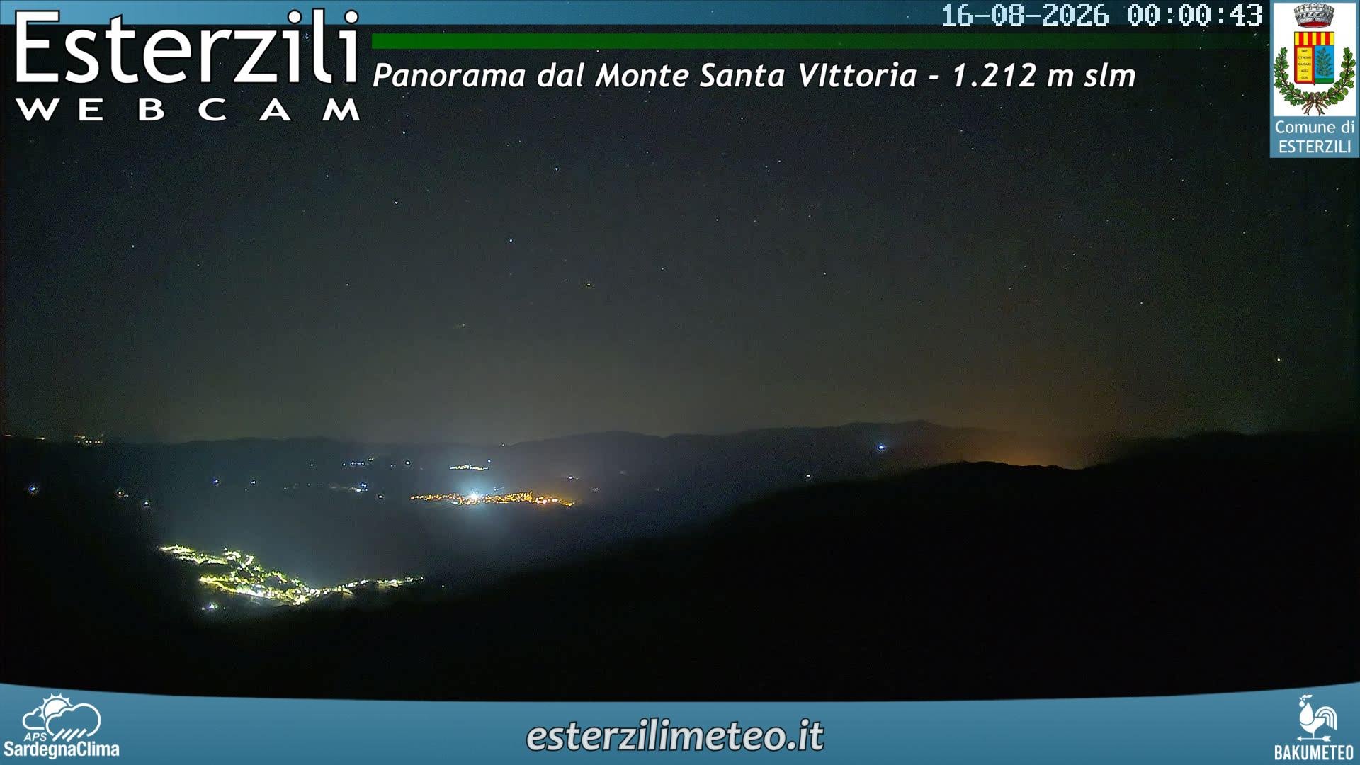 time-lapse frame, Monte Santa Vittoria webcam