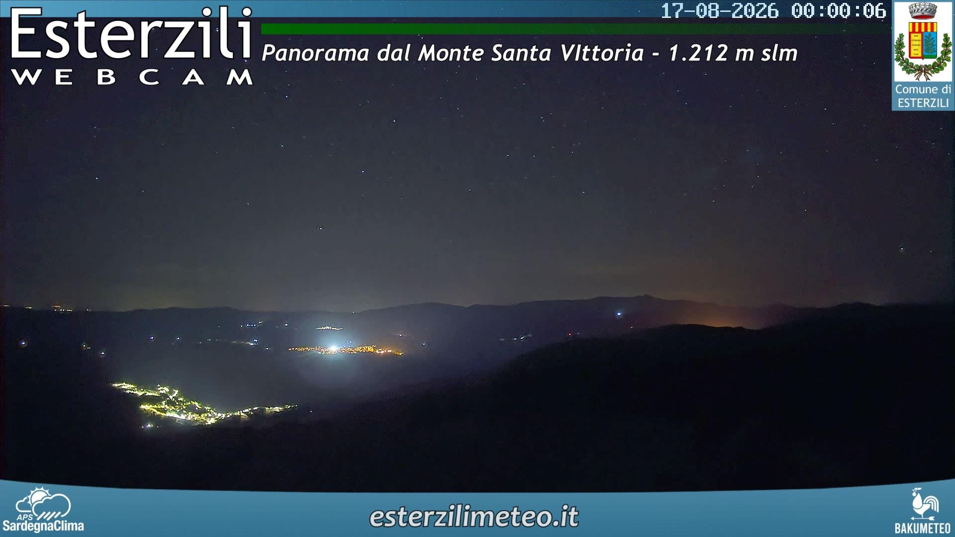 time-lapse frame, Monte Santa Vittoria webcam