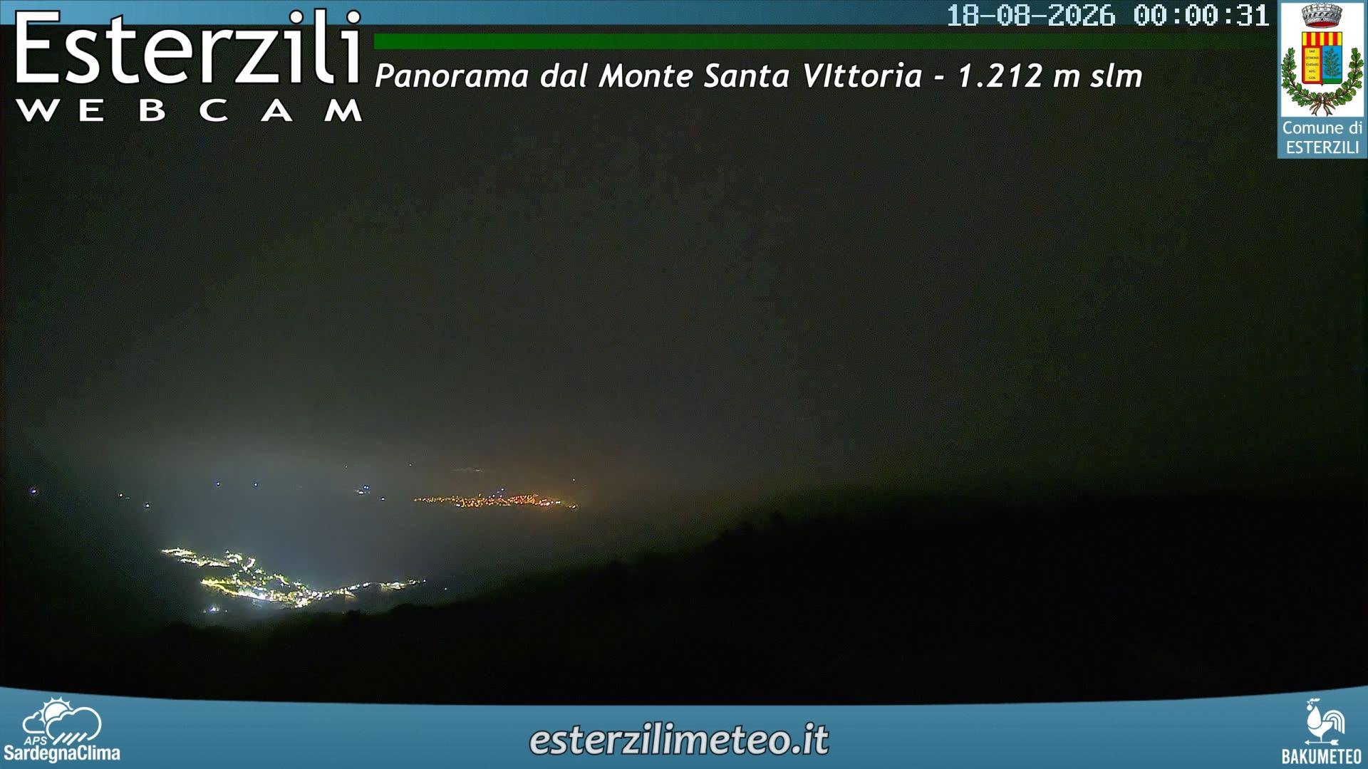 time-lapse frame, Monte Santa Vittoria webcam