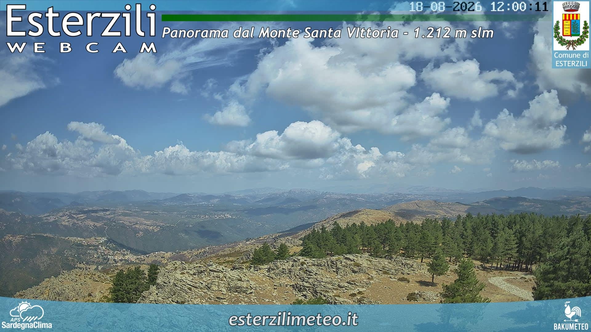 view from Monte Santa Vittoria on 2026-08-18