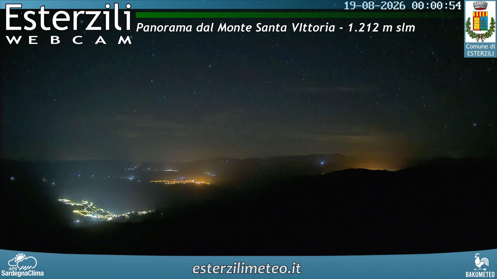 time-lapse frame, Monte Santa Vittoria webcam