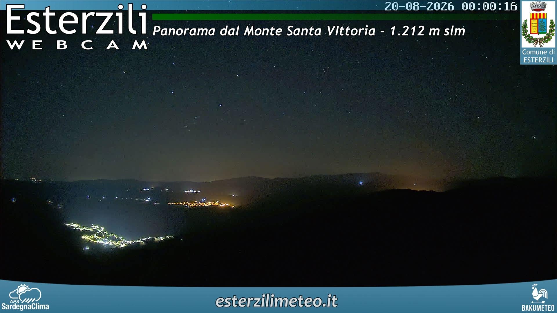 time-lapse frame, Monte Santa Vittoria webcam