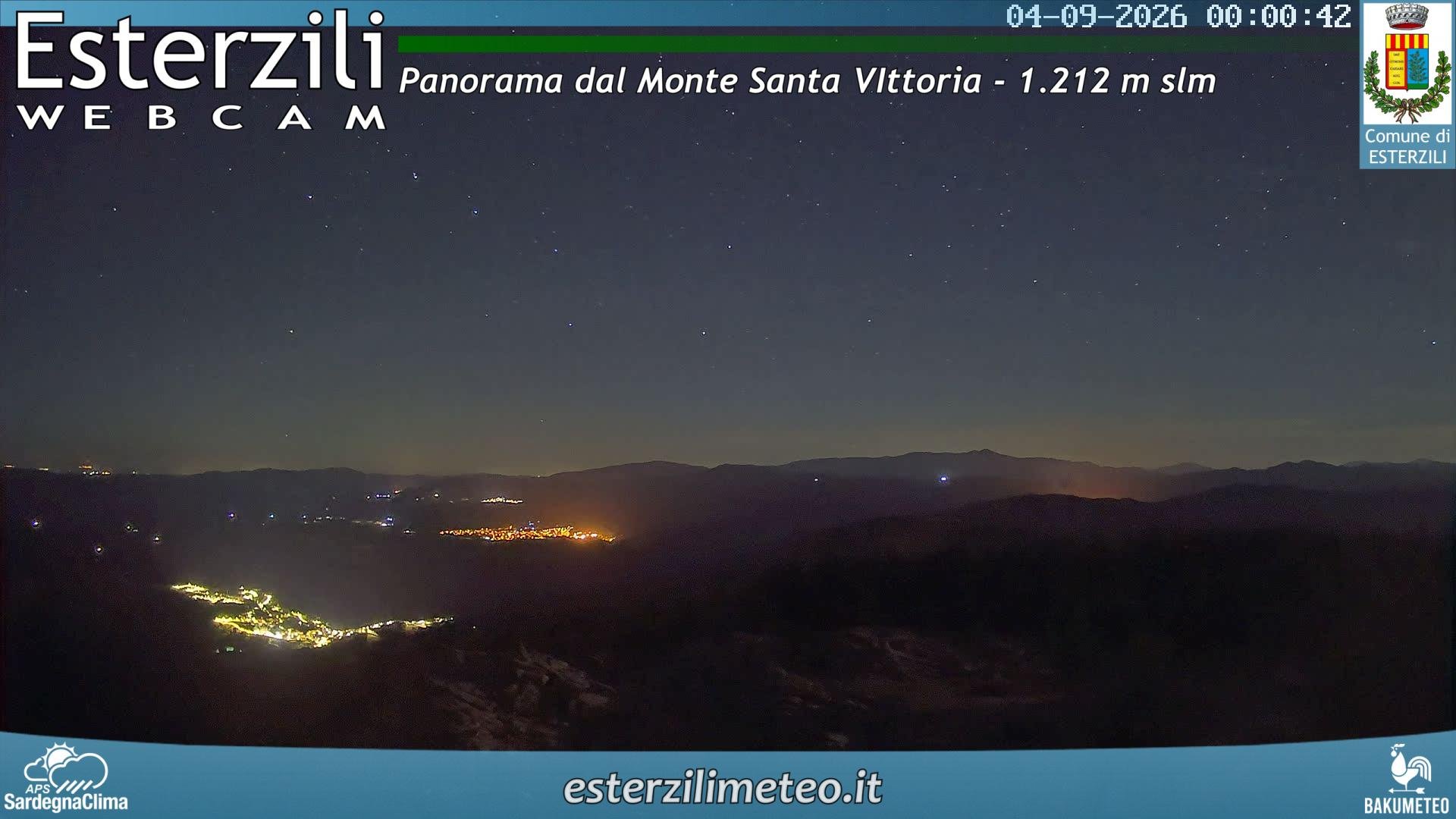 time-lapse frame, Monte Santa Vittoria webcam
