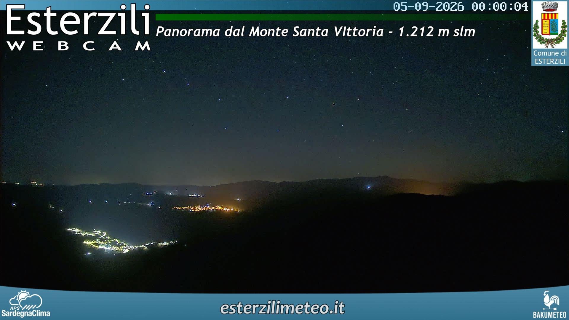 time-lapse frame, Monte Santa Vittoria webcam