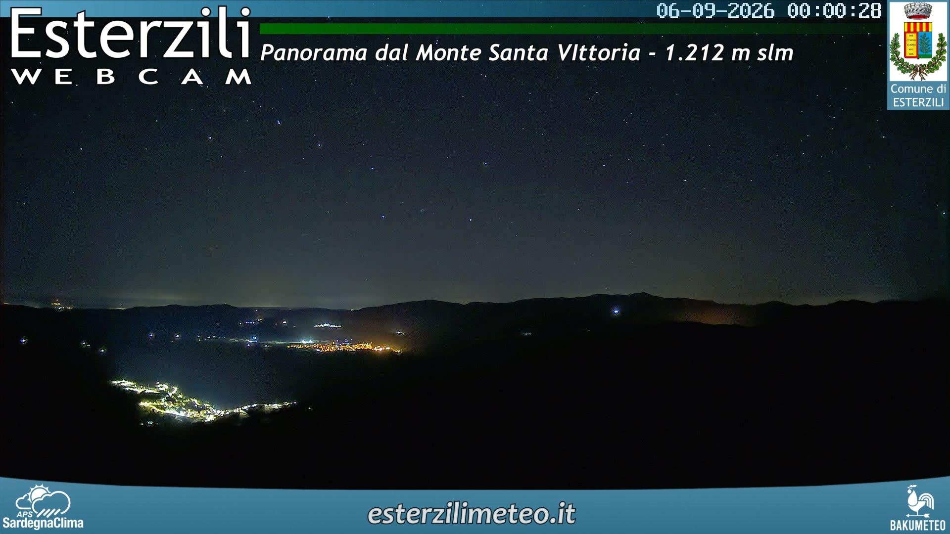 time-lapse frame, Monte Santa Vittoria webcam
