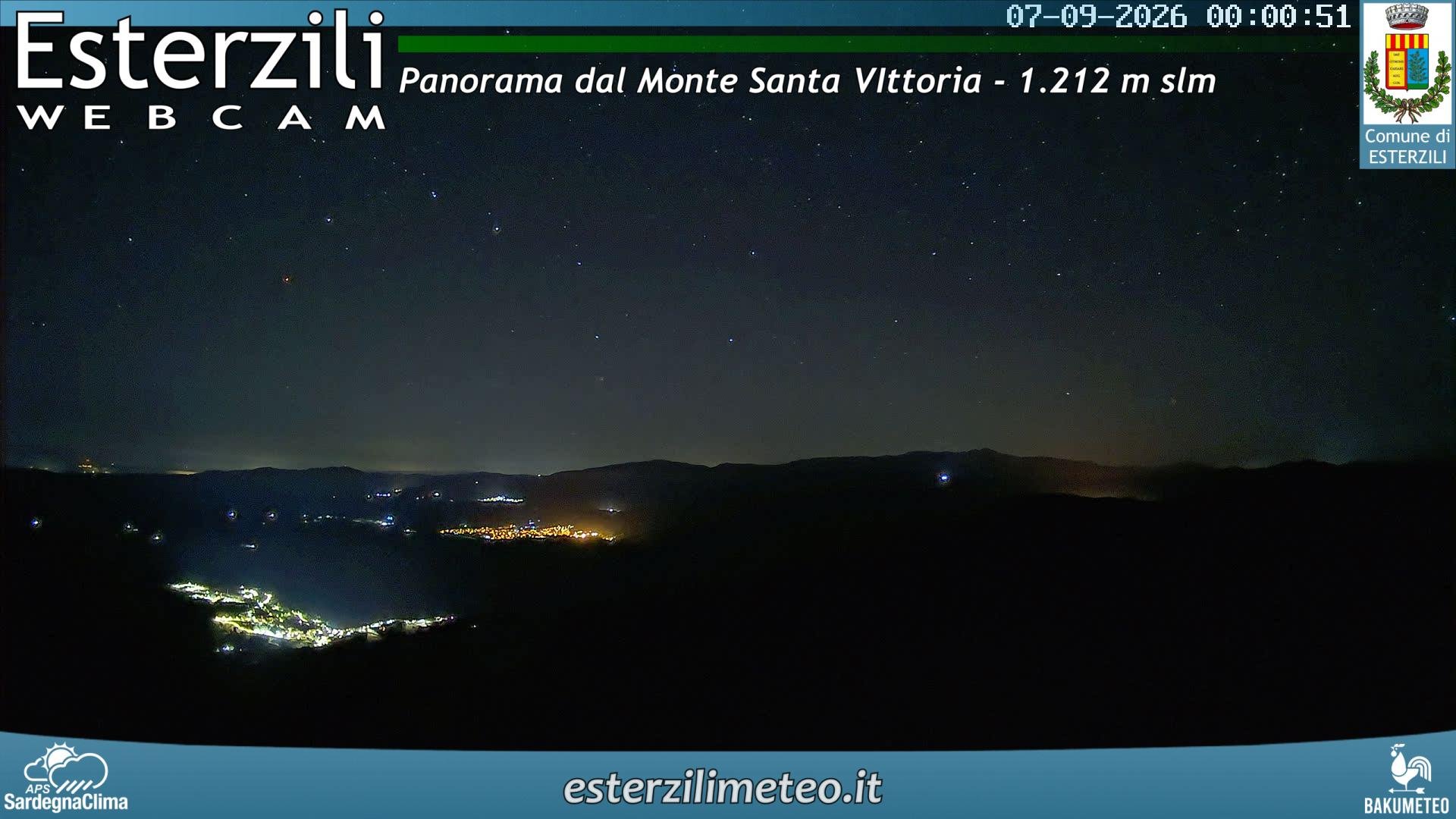 time-lapse frame, Monte Santa Vittoria webcam