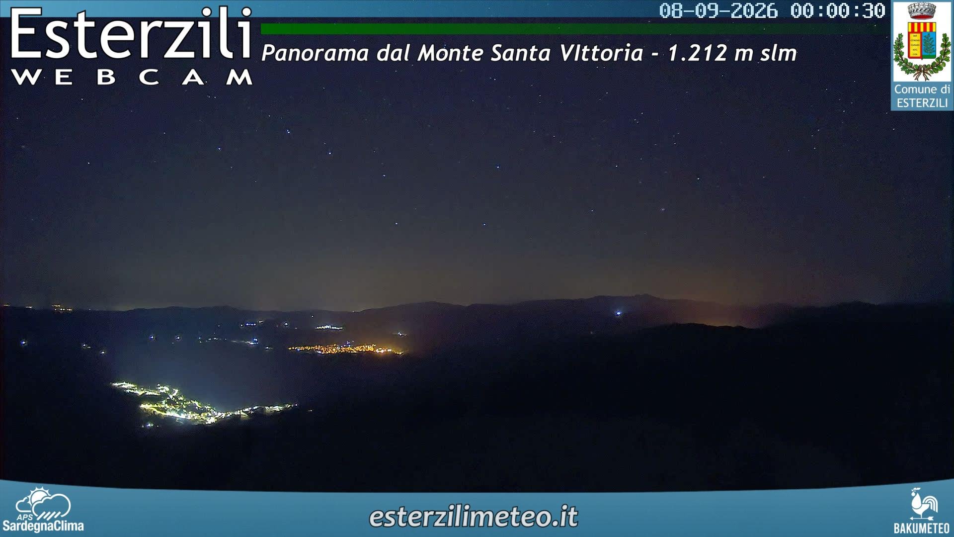 time-lapse frame, Monte Santa Vittoria webcam