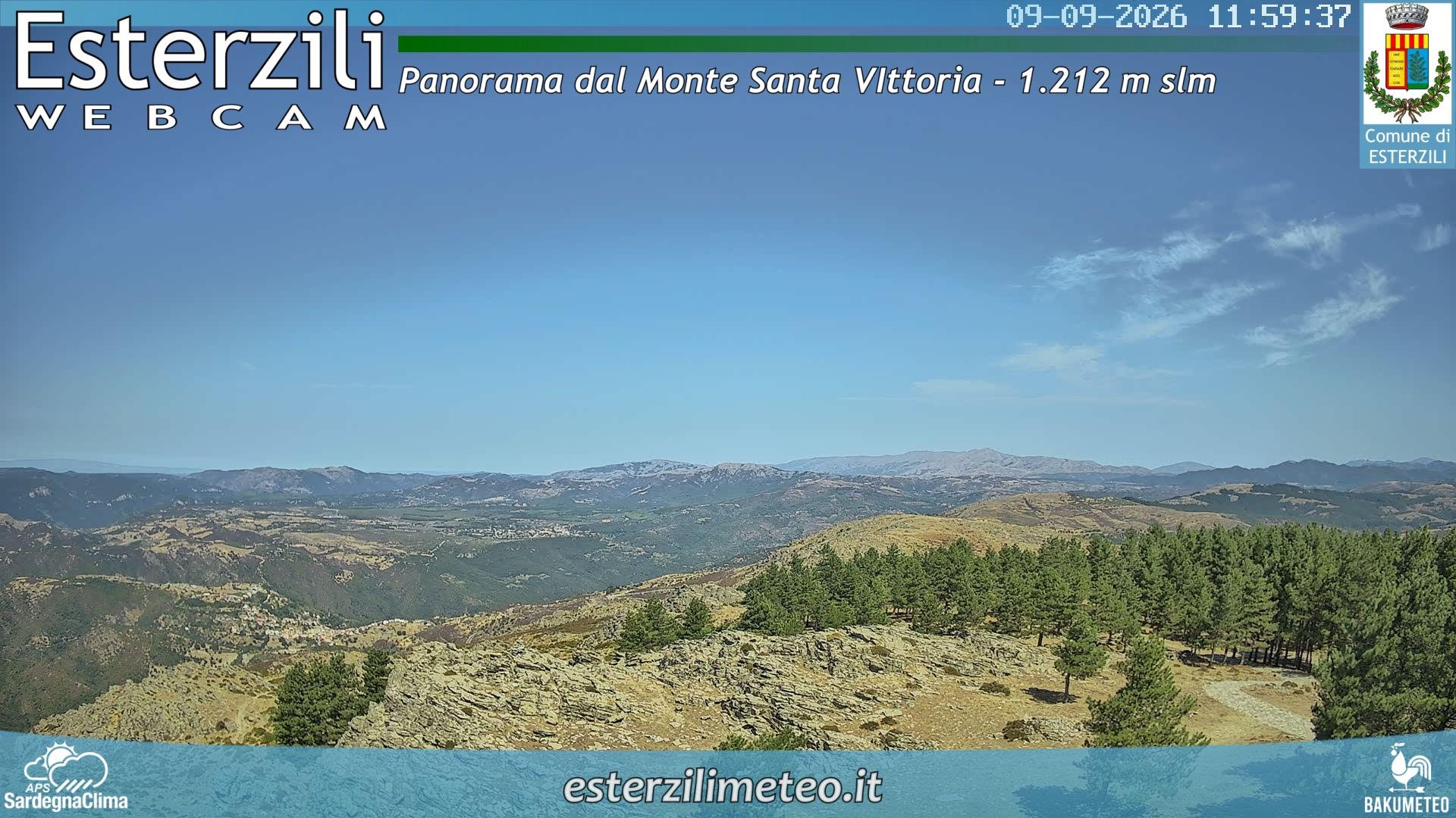 view from Monte Santa Vittoria on 2026-09-09