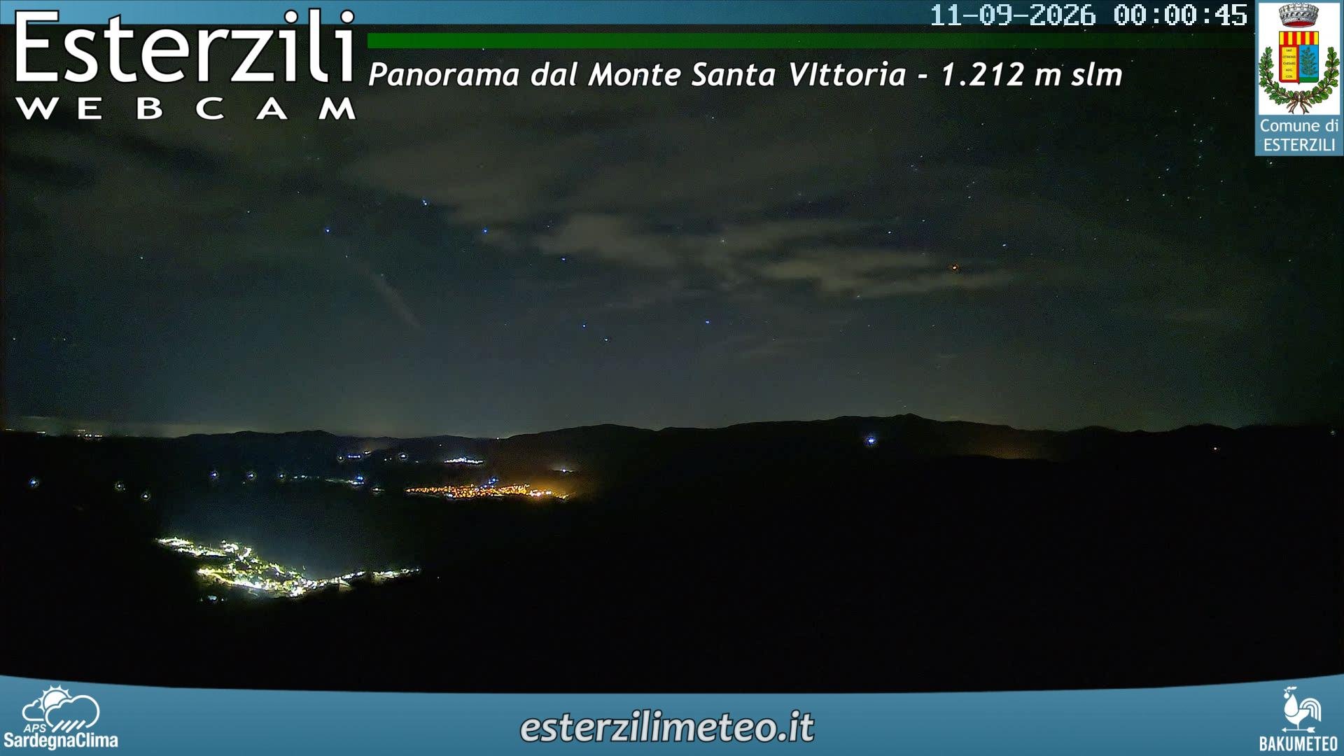 time-lapse frame, Monte Santa Vittoria webcam