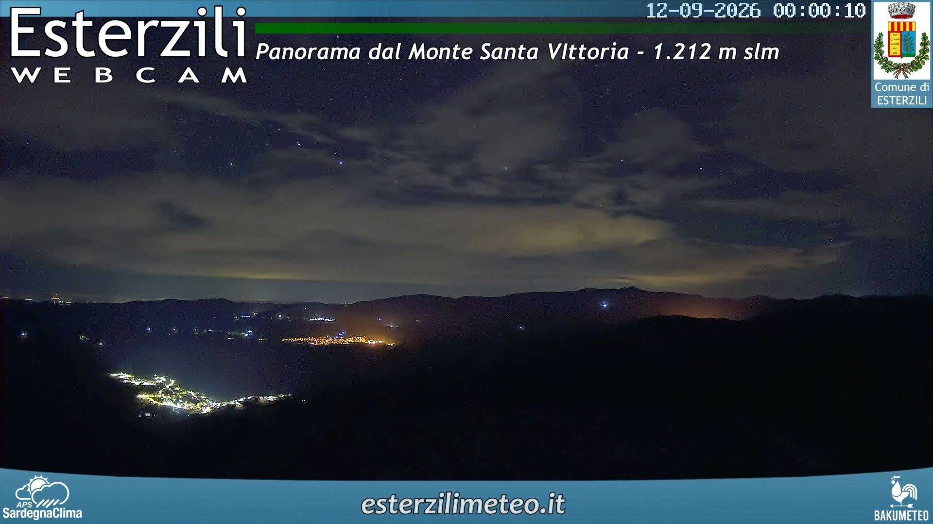 time-lapse frame, Monte Santa Vittoria webcam