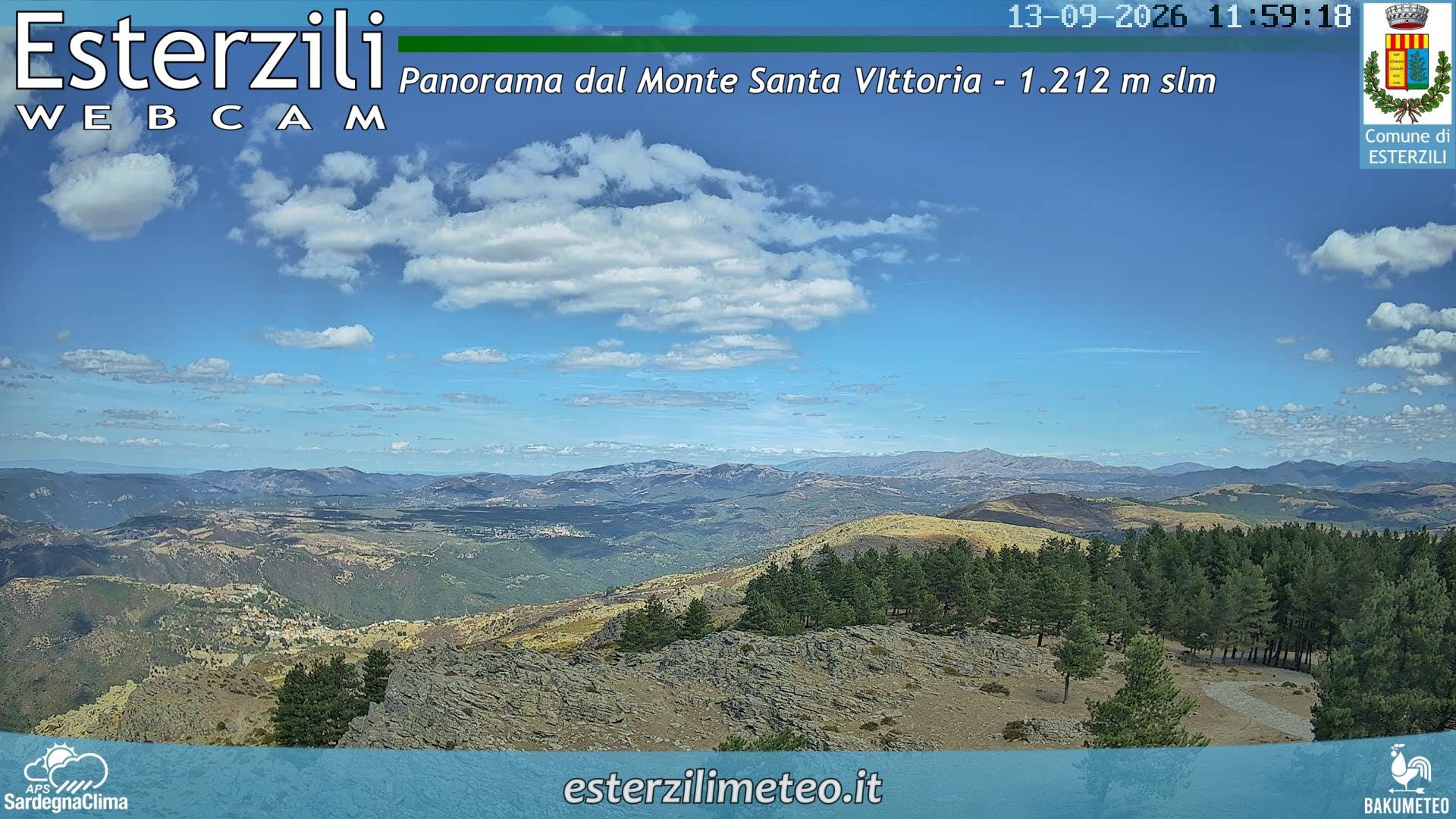 view from Monte Santa Vittoria on 2026-09-13