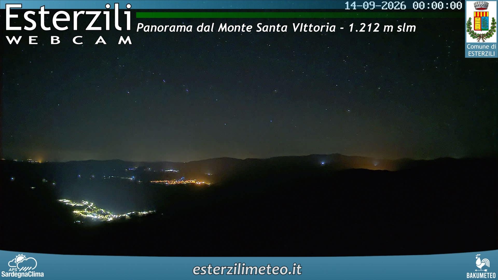 time-lapse frame, Monte Santa Vittoria webcam