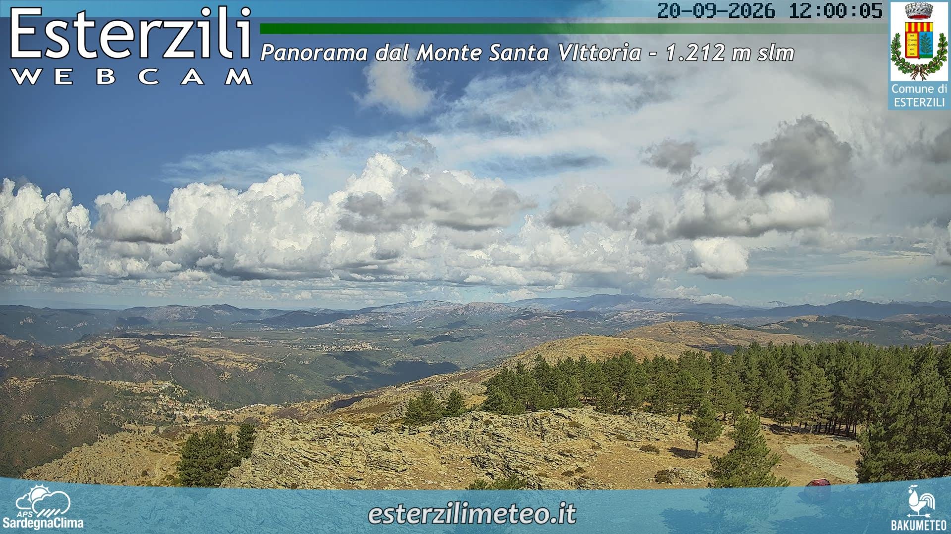 view from Monte Santa Vittoria on 2026-09-20