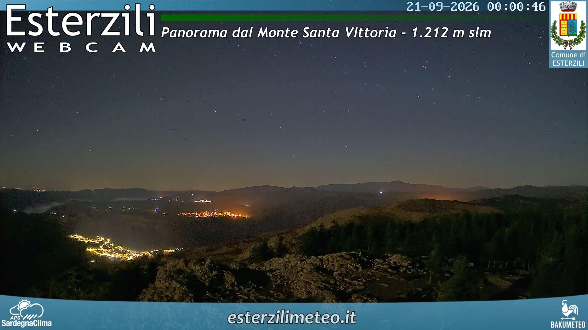 time-lapse frame, Monte Santa Vittoria webcam