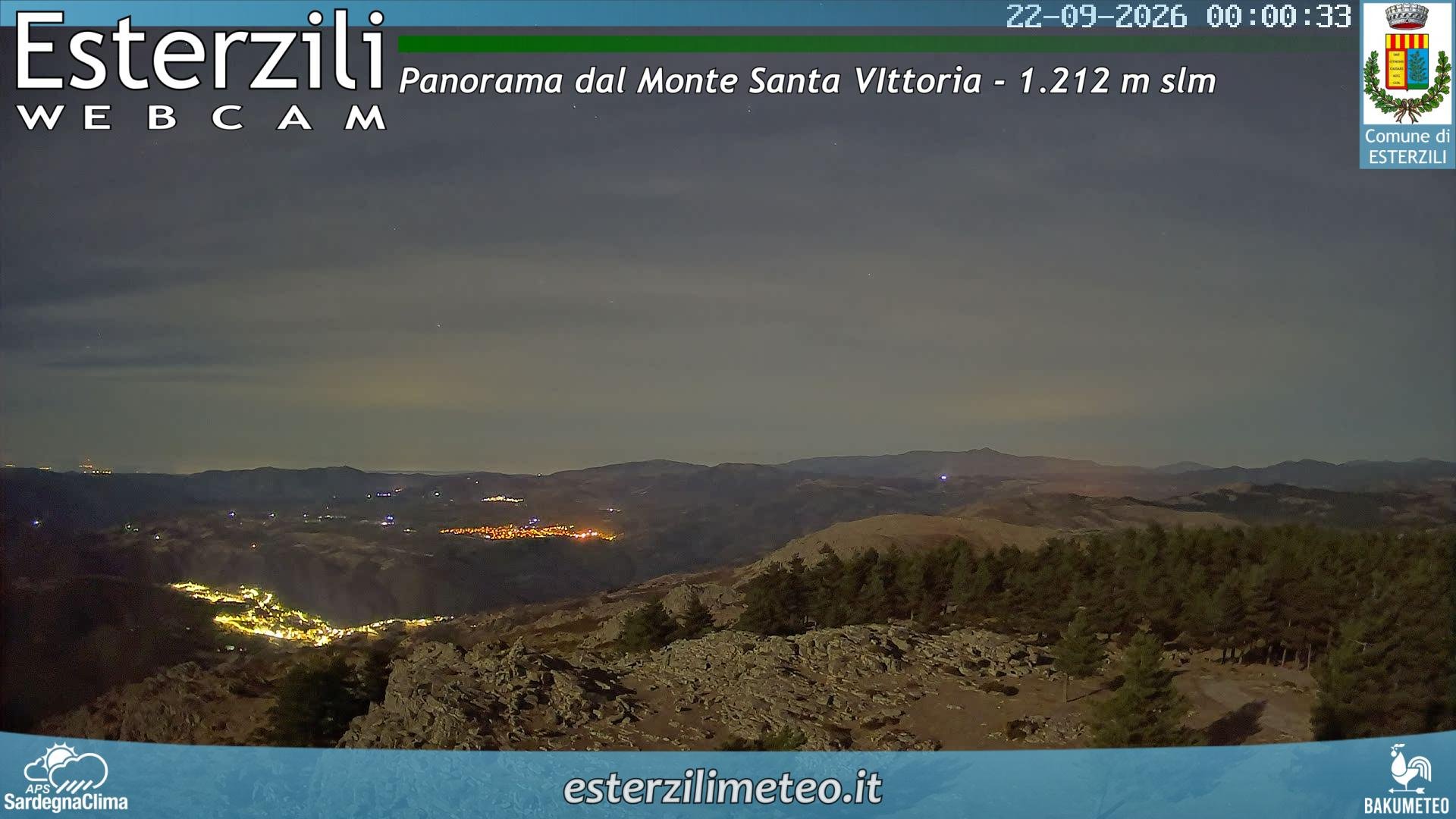 time-lapse frame, Monte Santa Vittoria webcam