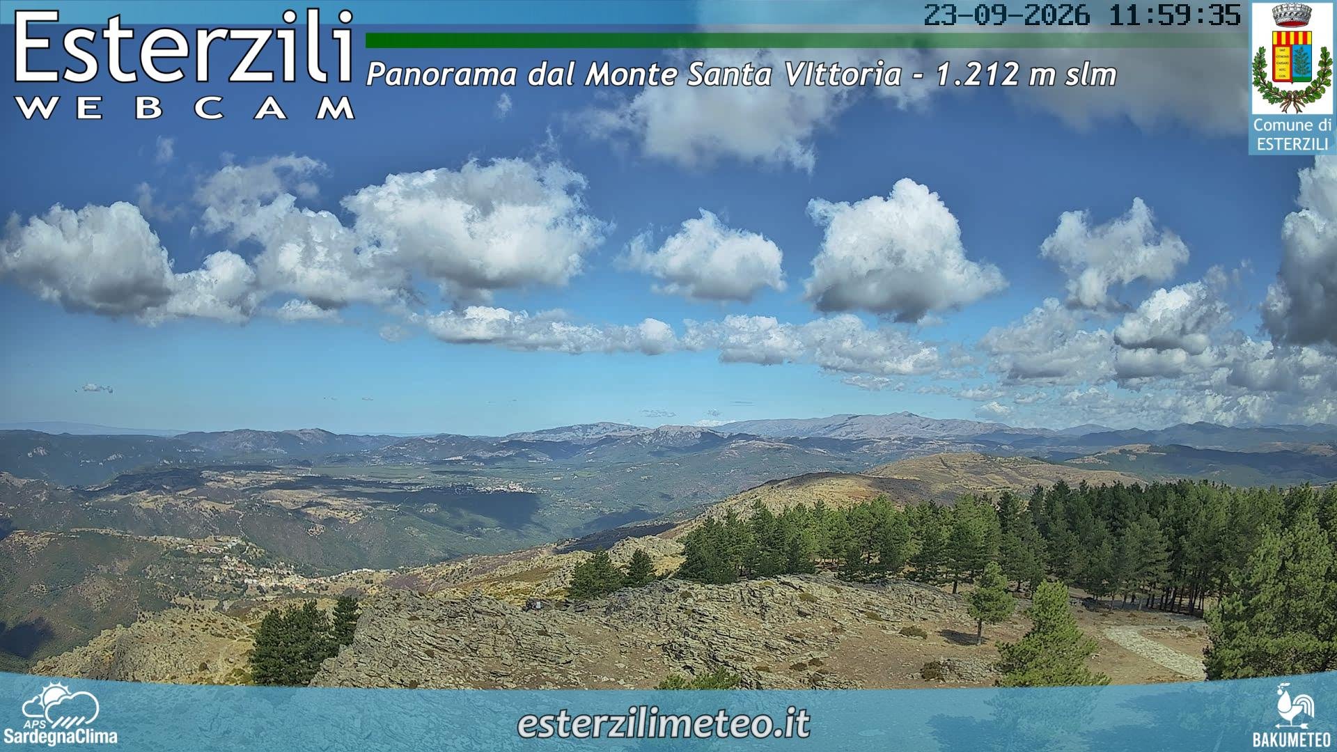view from Monte Santa Vittoria on 2026-09-23