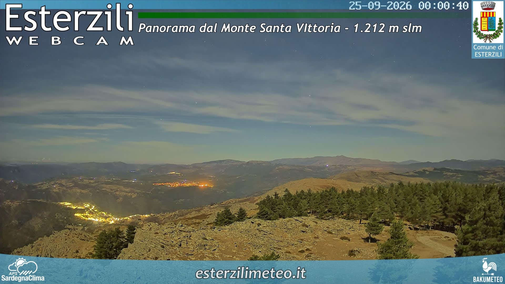 time-lapse frame, Monte Santa Vittoria webcam