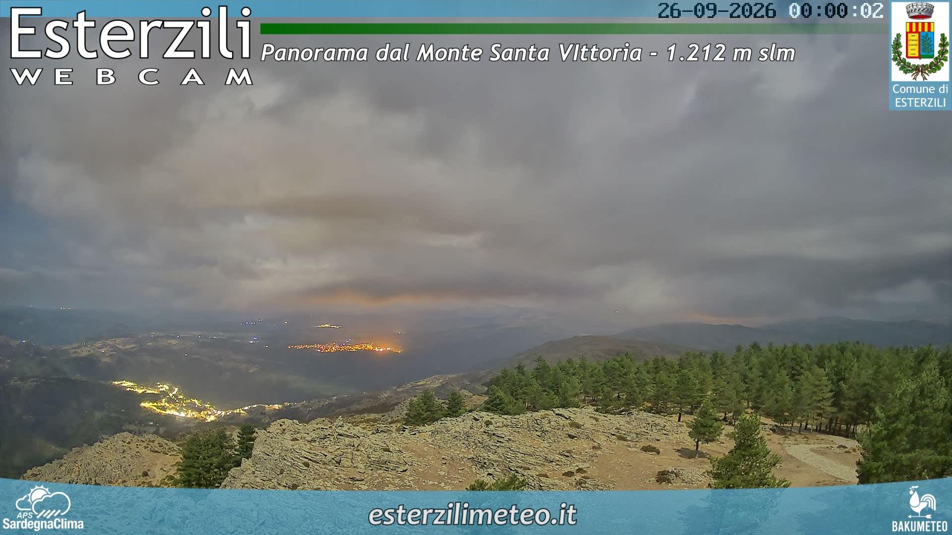 time-lapse frame, Monte Santa Vittoria webcam