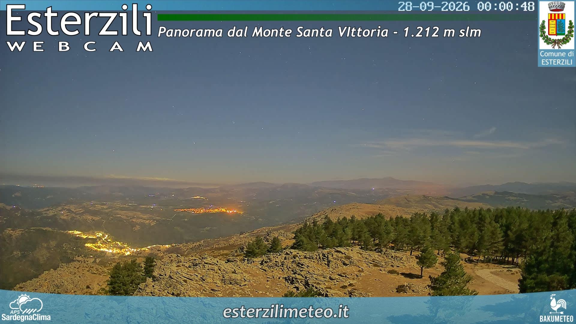 time-lapse frame, Monte Santa Vittoria webcam