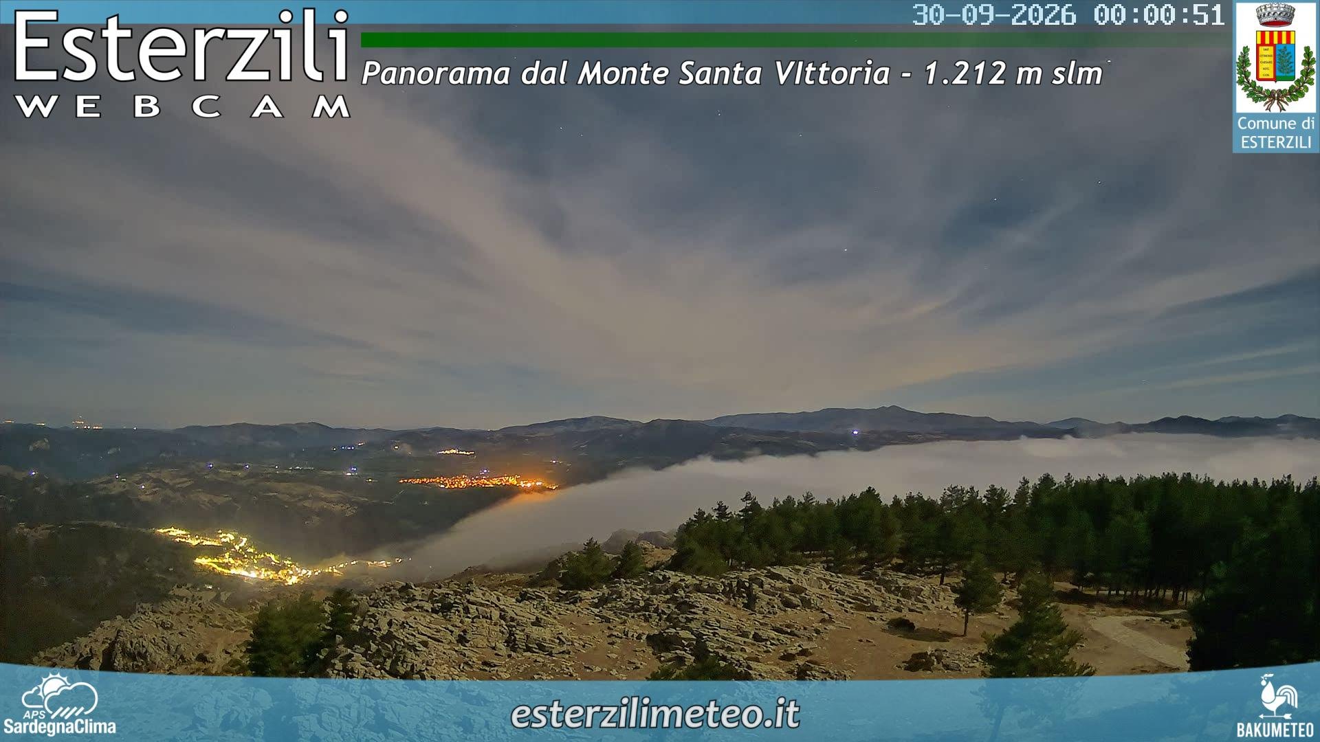 time-lapse frame, Monte Santa Vittoria webcam