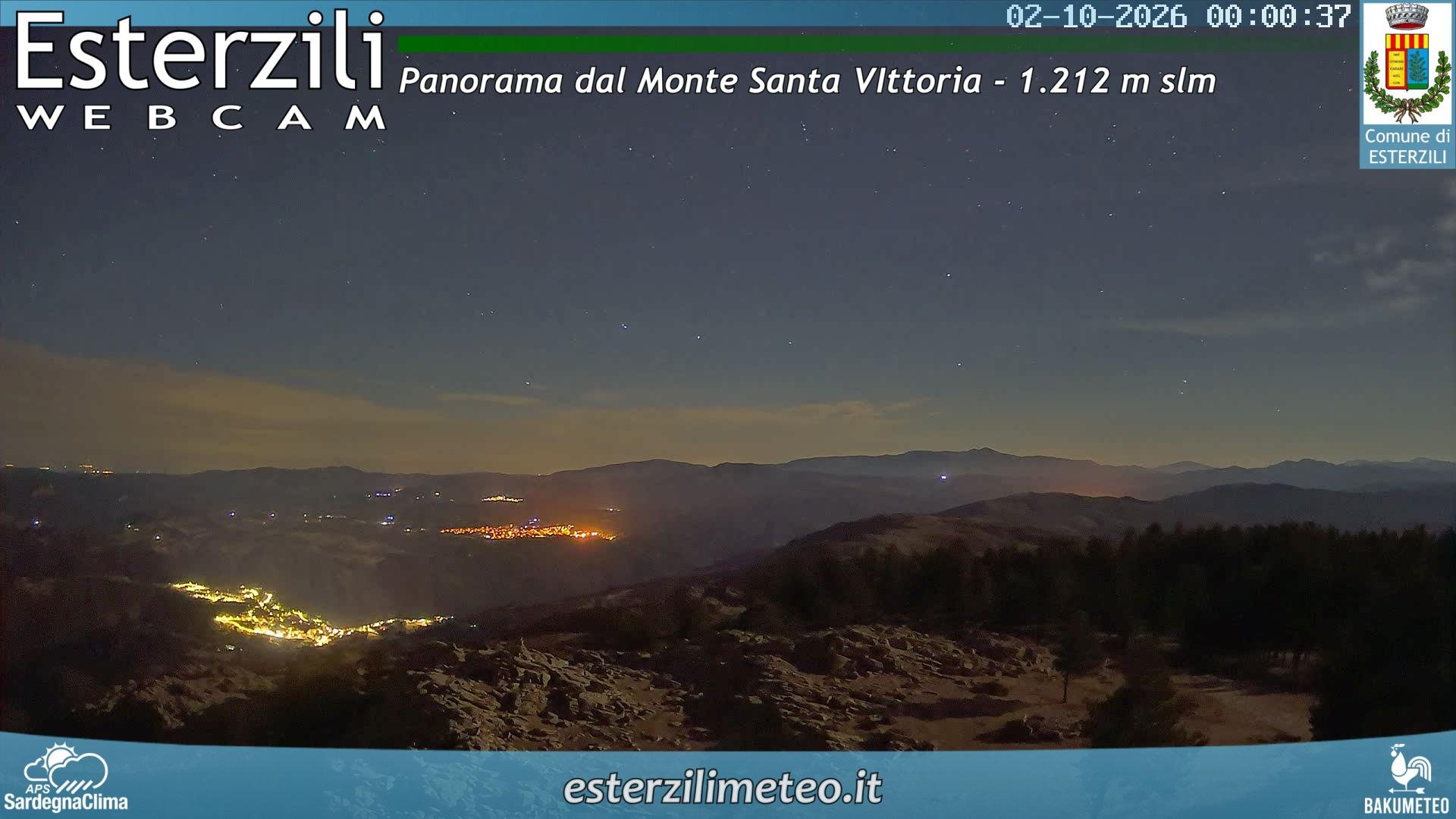 time-lapse frame, Monte Santa Vittoria webcam