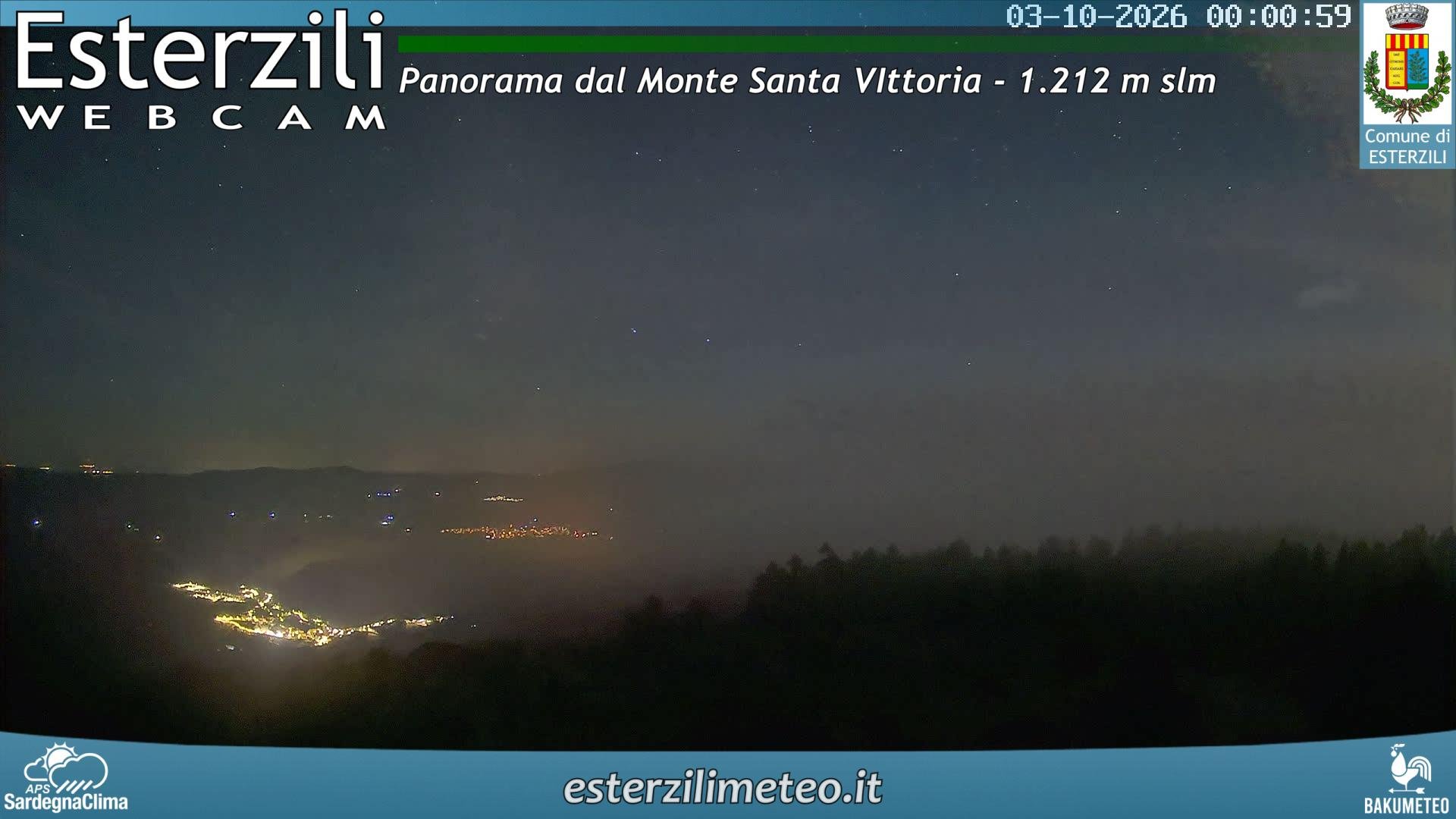 time-lapse frame, Monte Santa Vittoria webcam