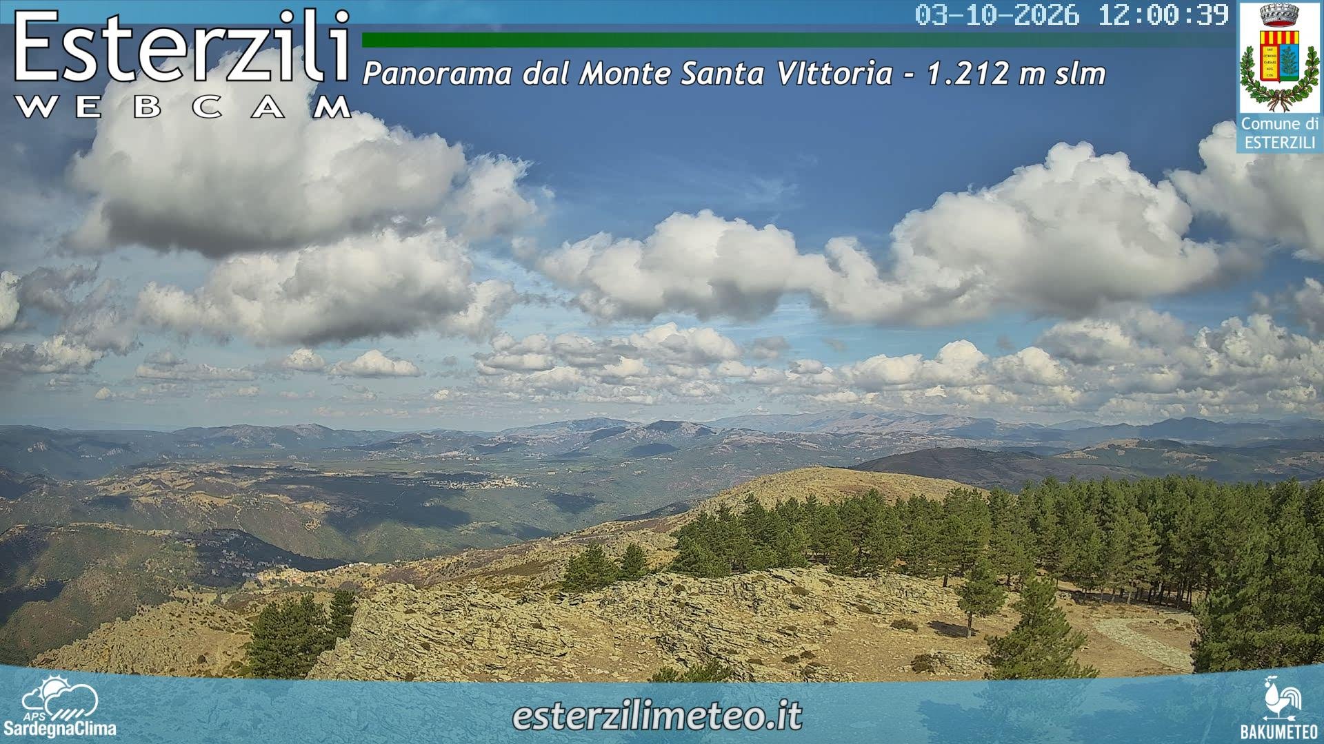 view from Monte Santa Vittoria on 2026-10-03