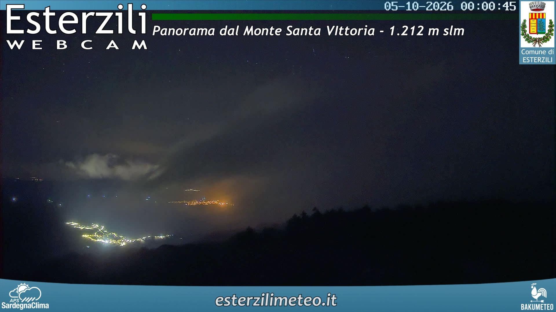 time-lapse frame, Monte Santa Vittoria webcam