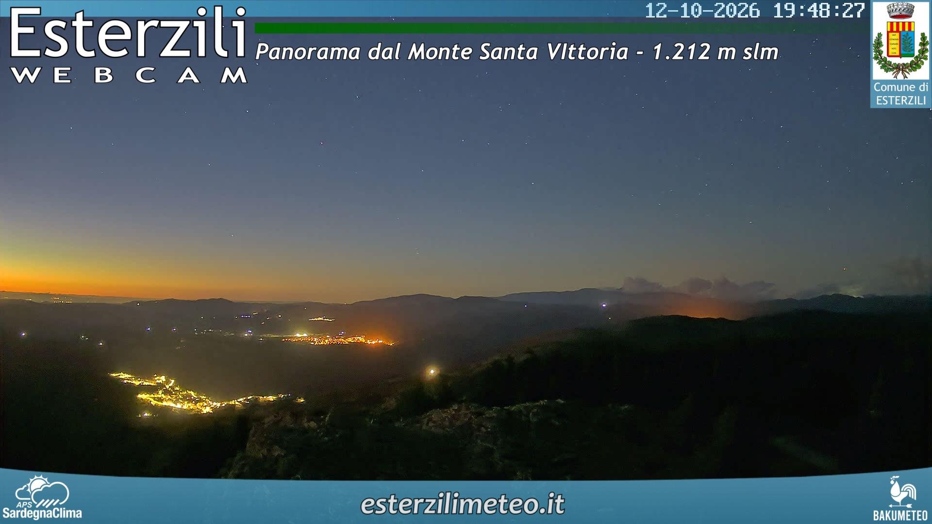 time-lapse frame, Monte Santa Vittoria webcam