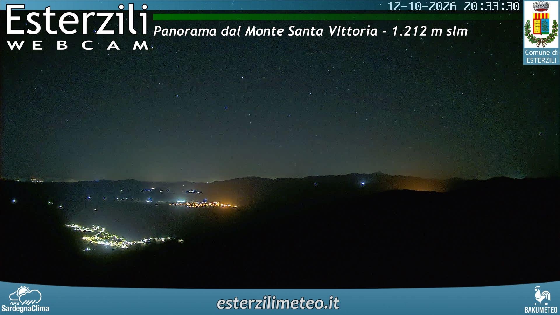 time-lapse frame, Monte Santa Vittoria webcam