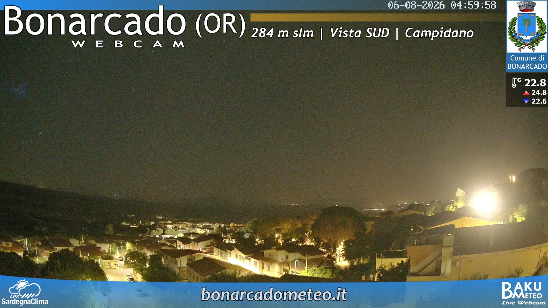 time-lapse frame, Bonarcado SUD webcam
