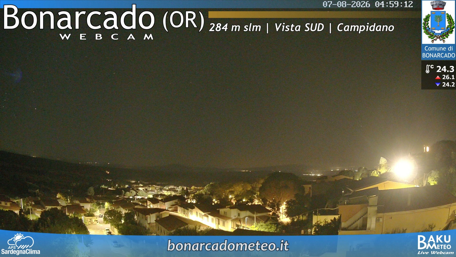 time-lapse frame, Bonarcado SUD webcam