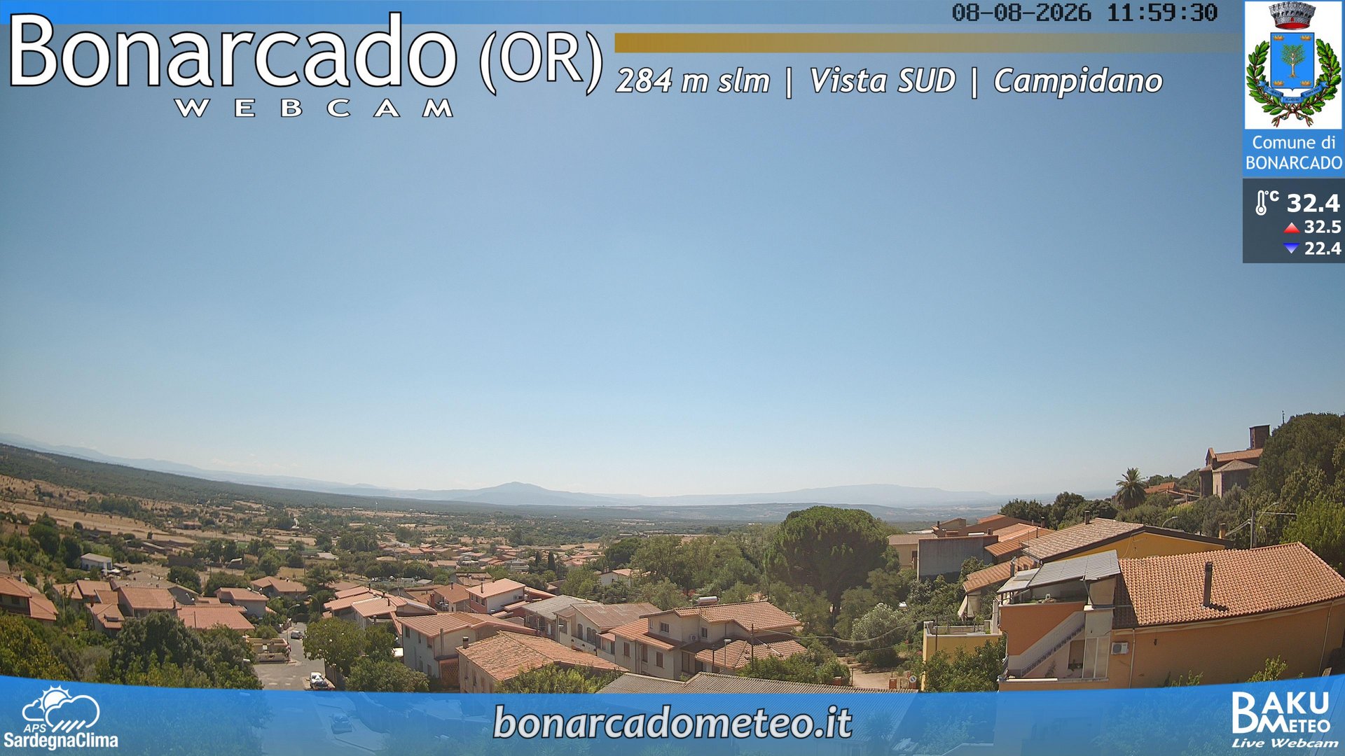 view from Bonarcado SUD on 2026-08-08