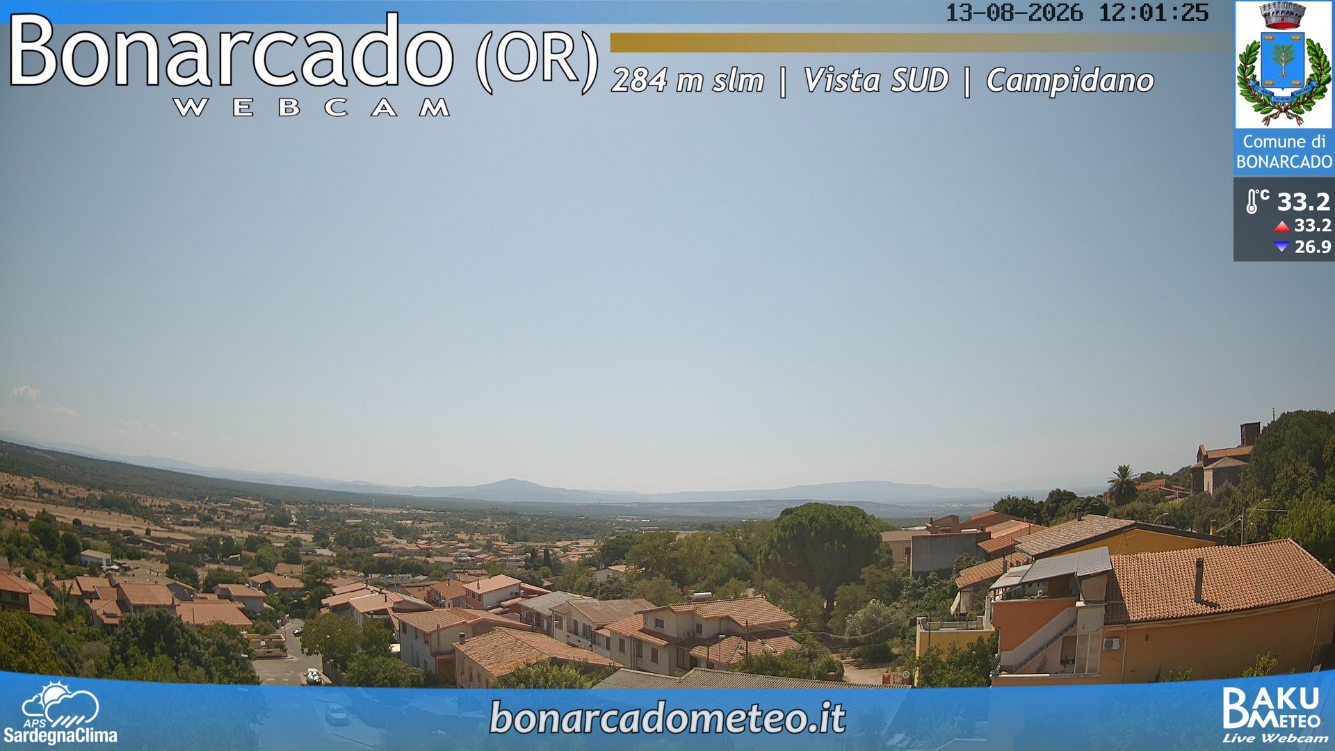 view from Bonarcado SUD on 2026-08-13