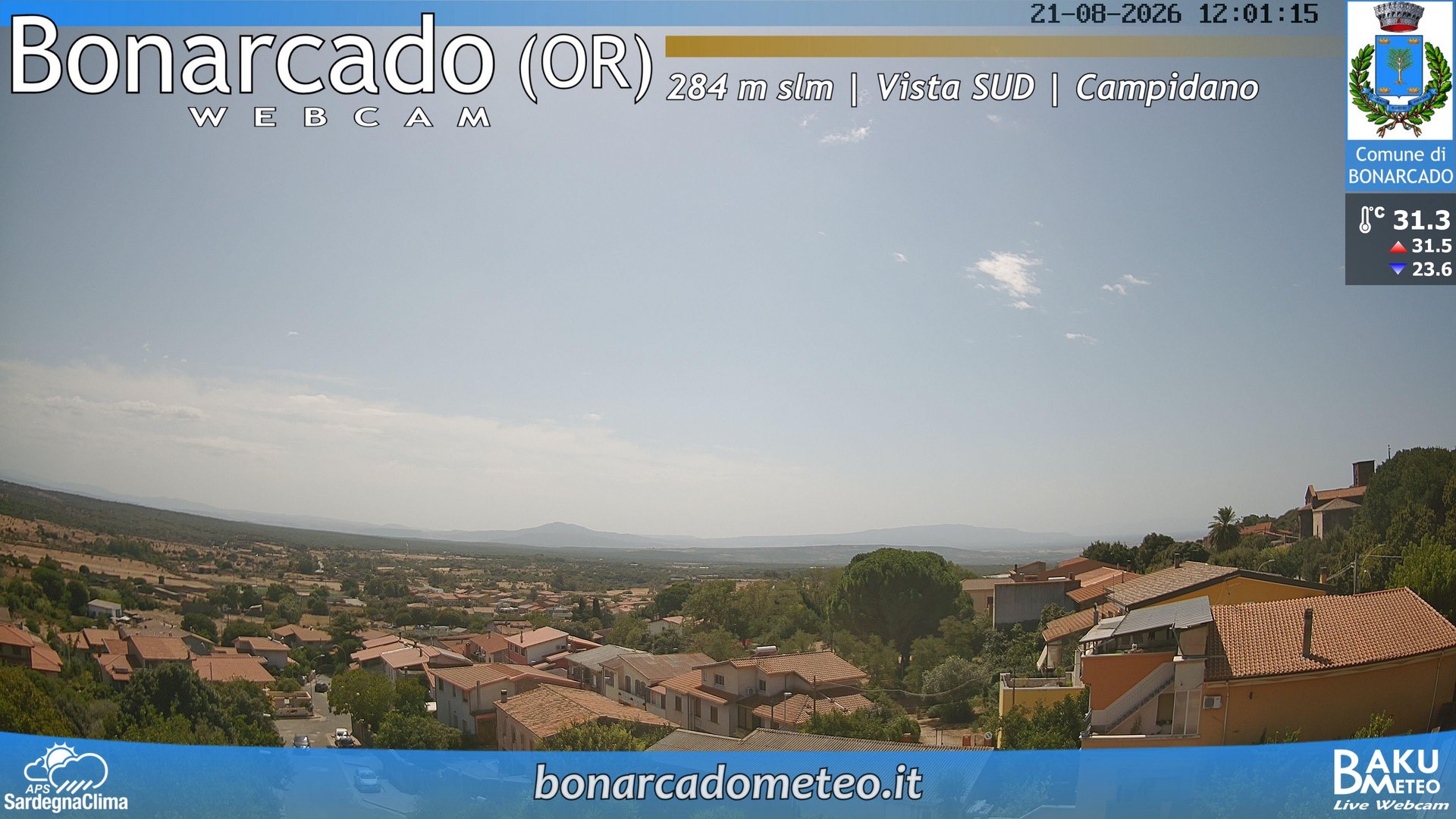 view from Bonarcado SUD on 2026-08-21