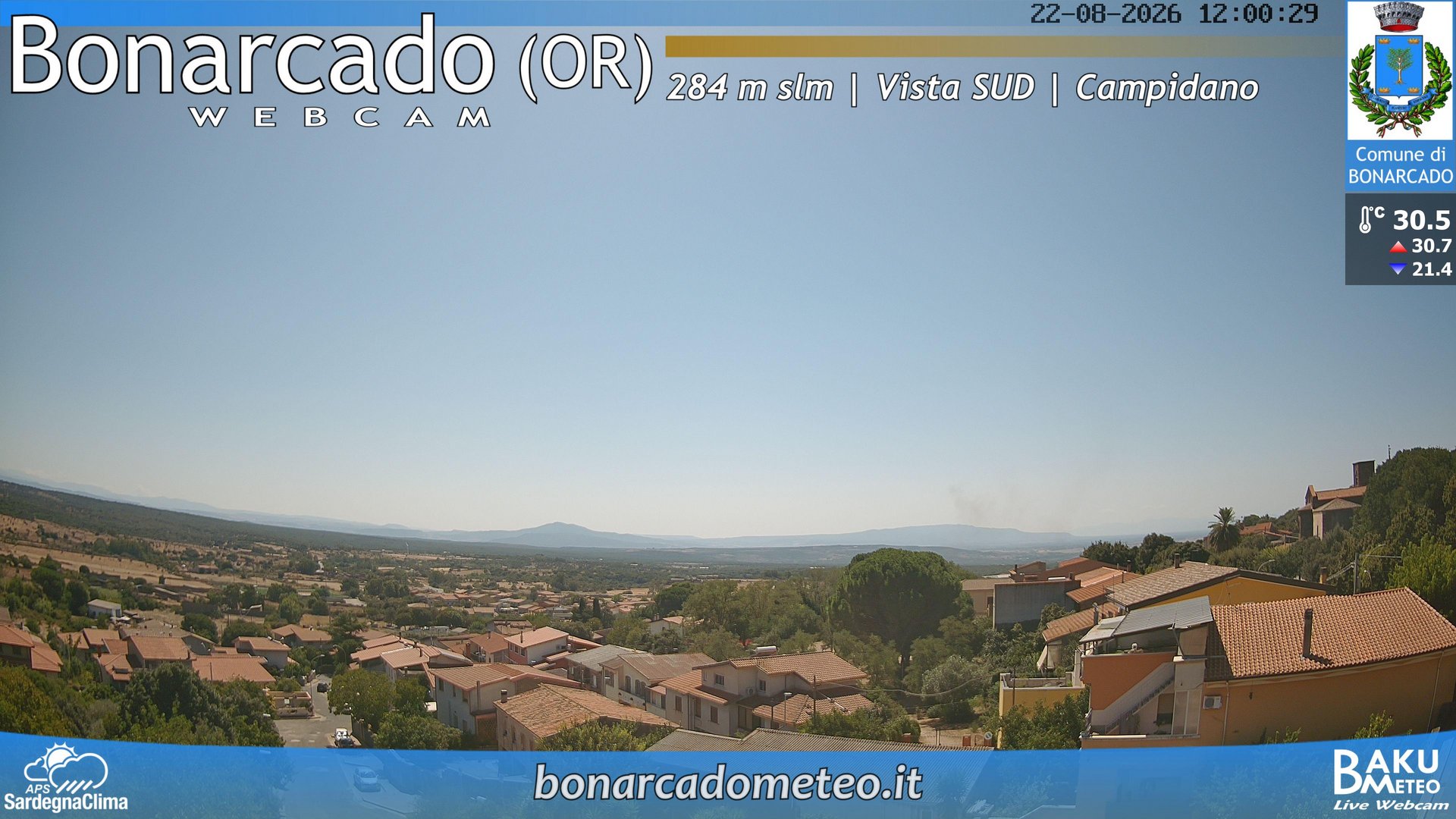 view from Bonarcado SUD on 2026-08-22
