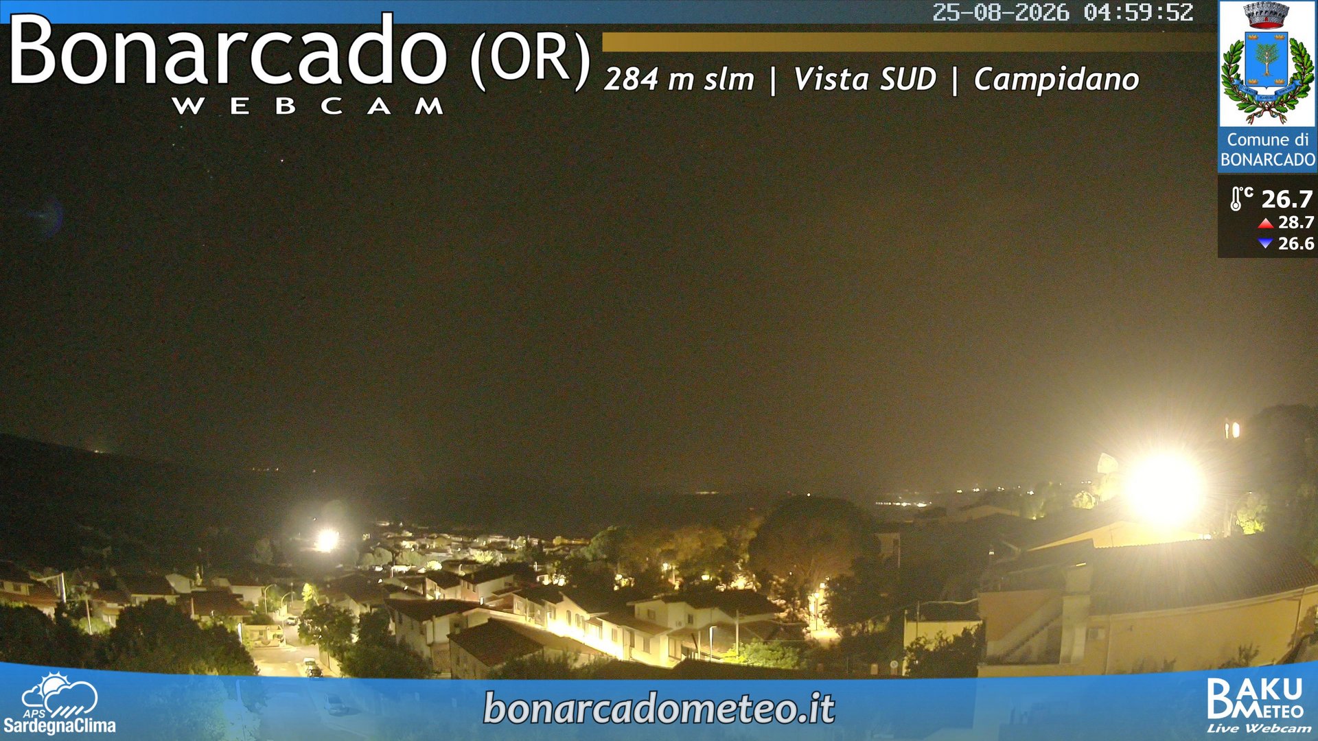 time-lapse frame, Bonarcado SUD webcam