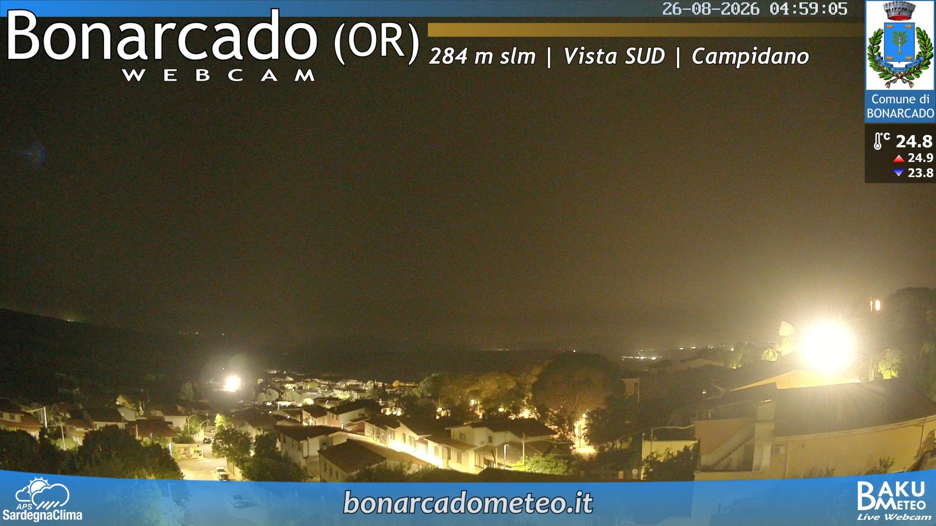 time-lapse frame, Bonarcado SUD webcam