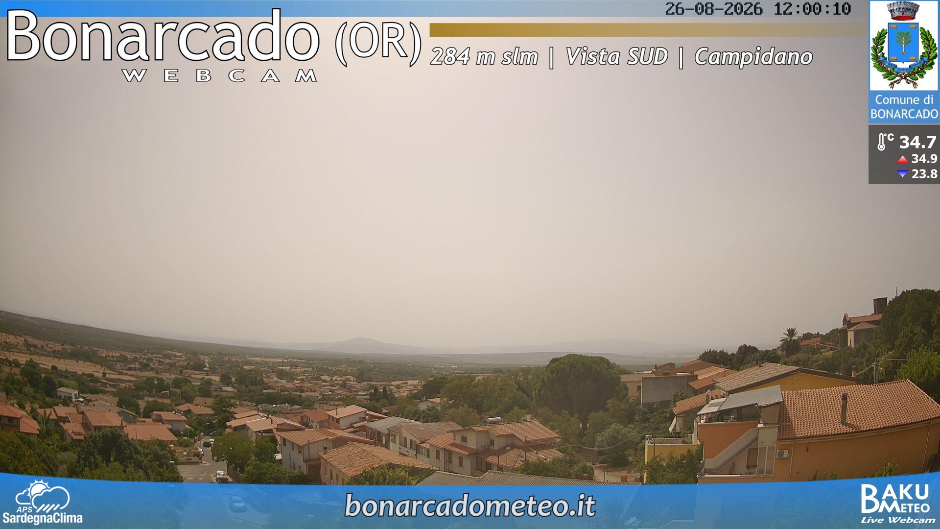 view from Bonarcado SUD on 2026-08-26