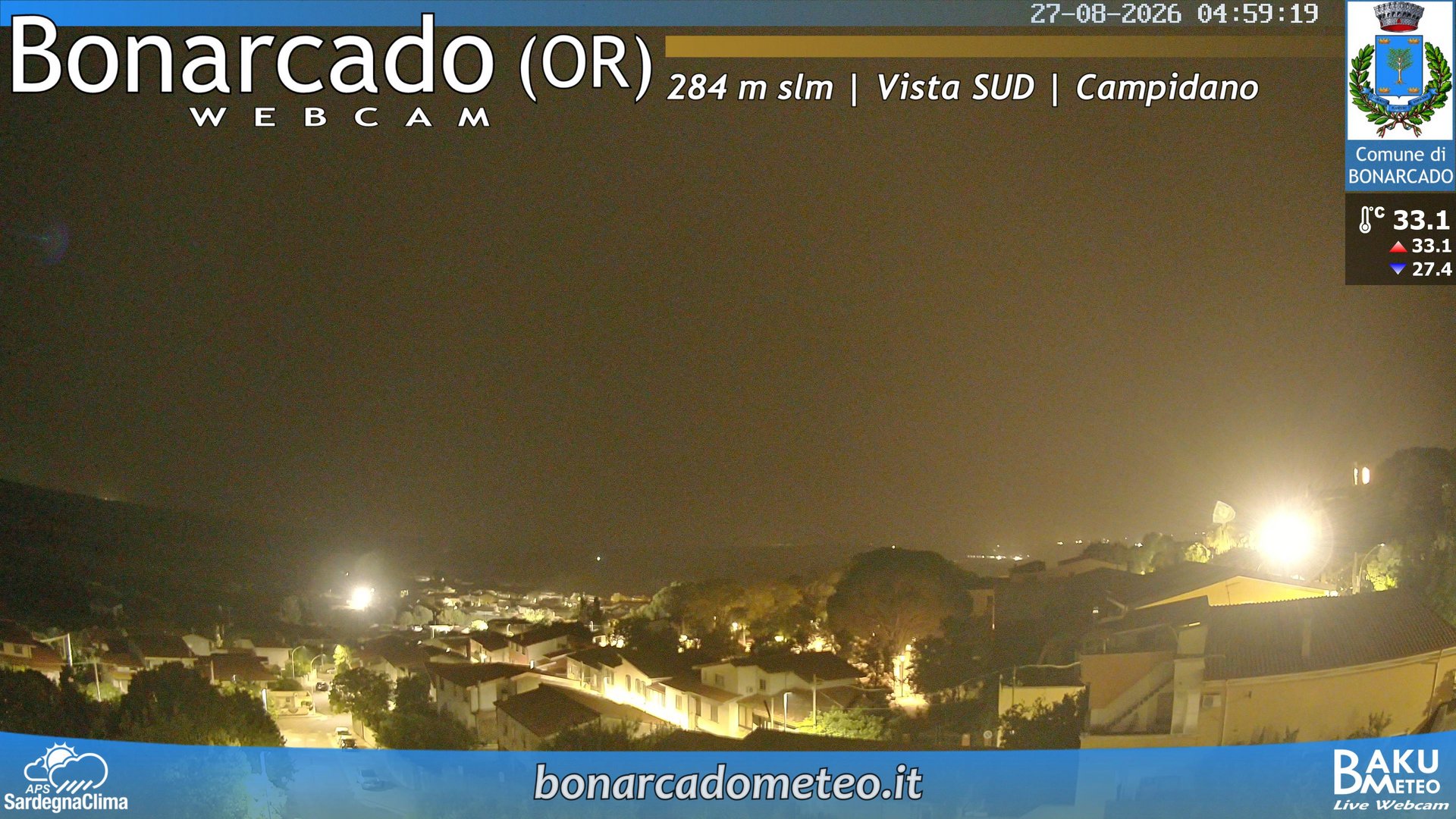 time-lapse frame, Bonarcado SUD webcam