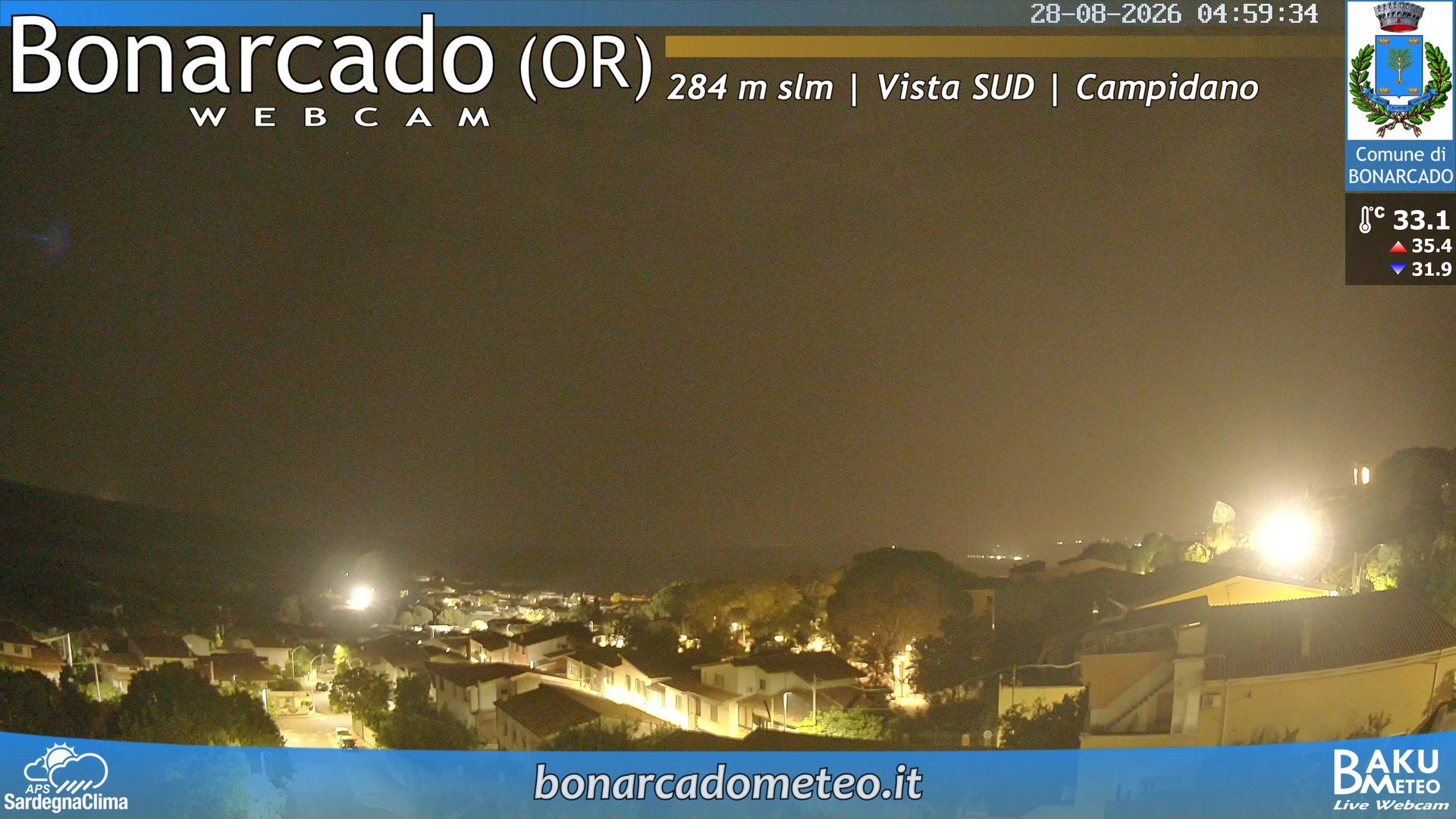 time-lapse frame, Bonarcado SUD webcam