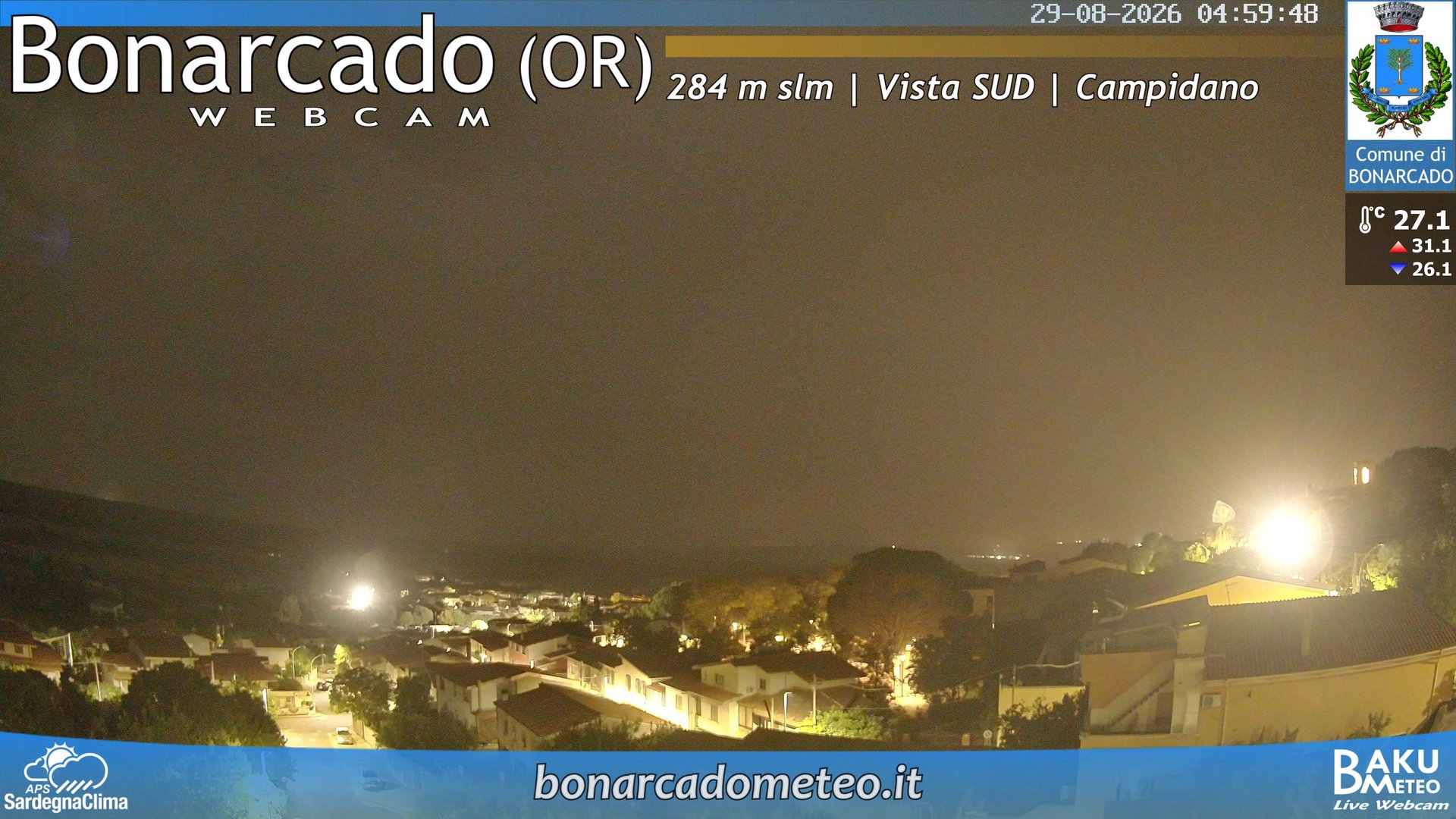 time-lapse frame, Bonarcado SUD webcam
