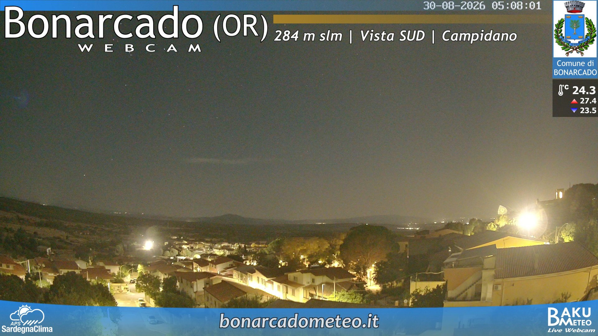 time-lapse frame, Bonarcado SUD webcam