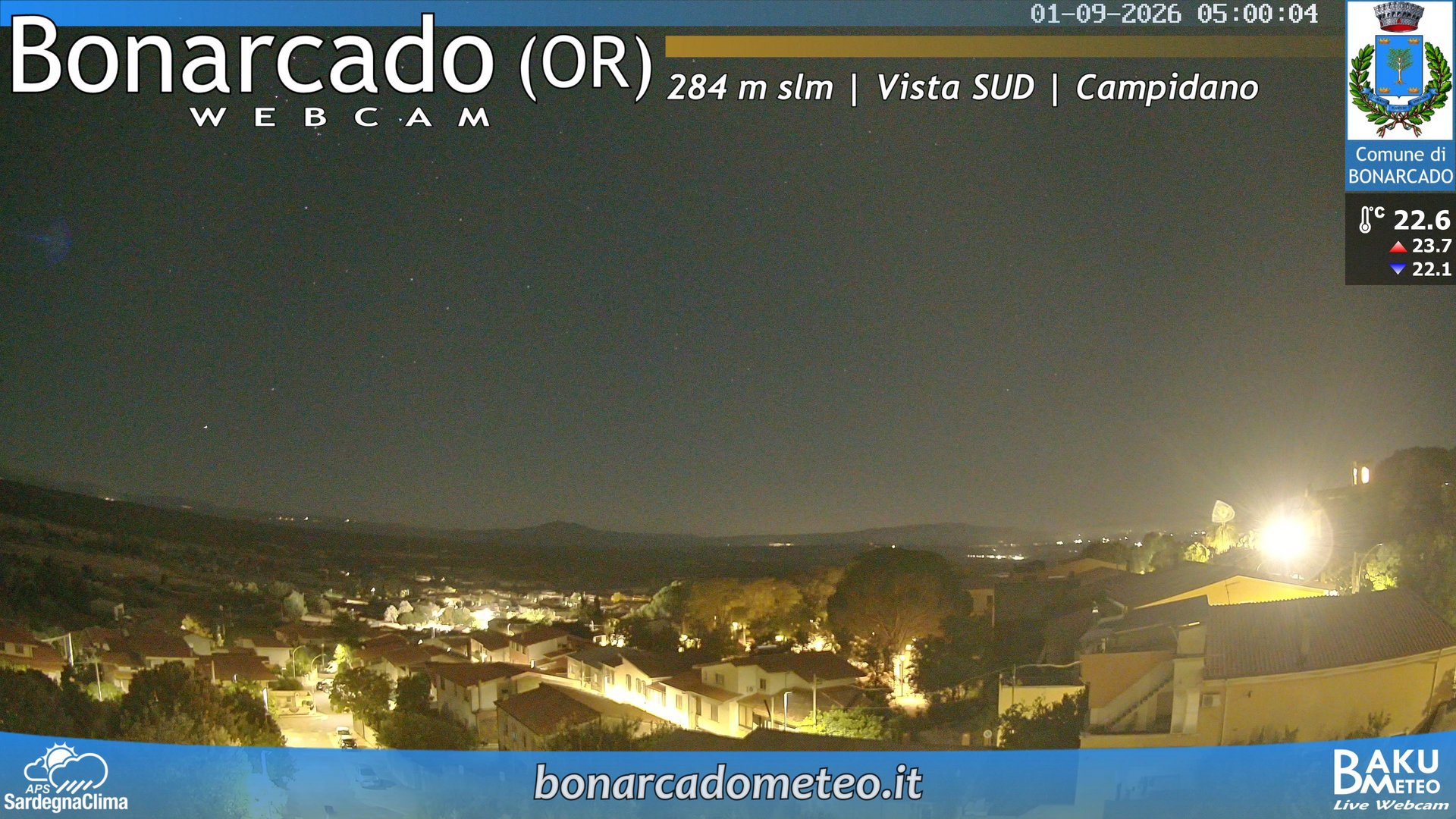 time-lapse frame, Bonarcado SUD webcam