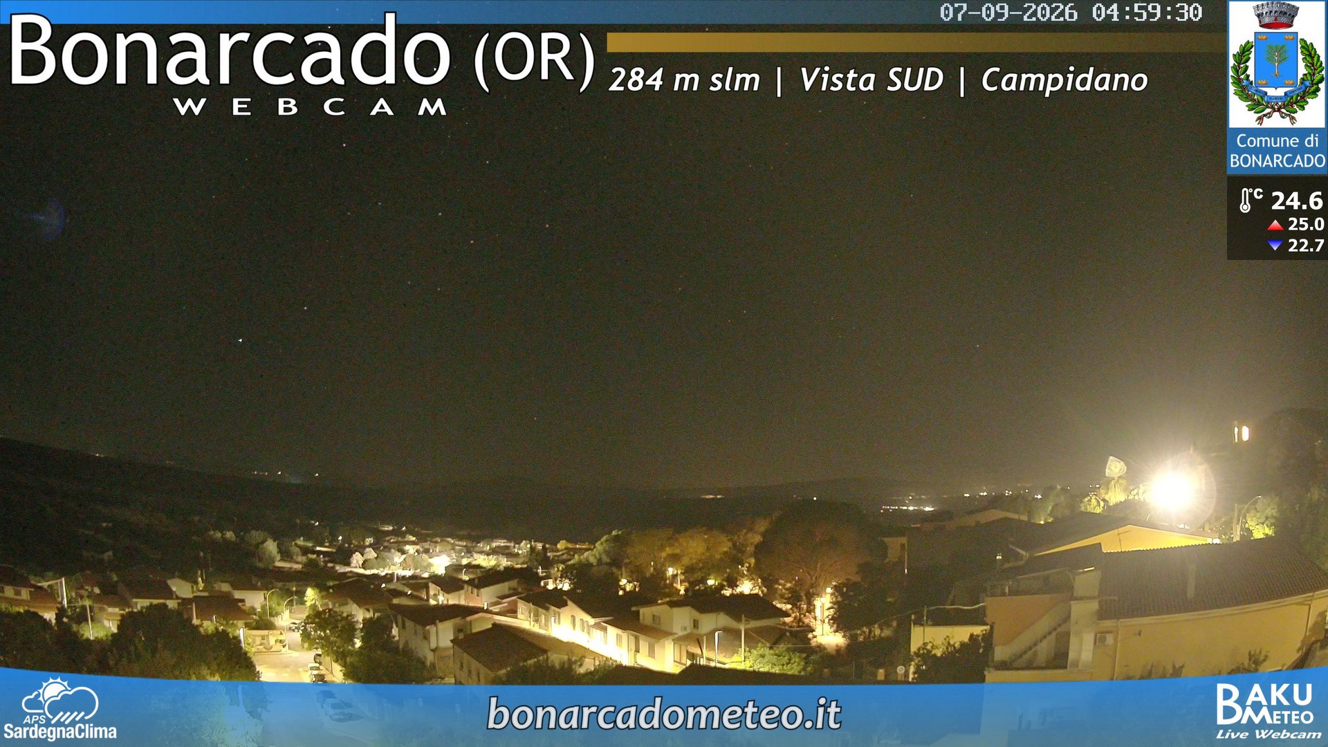 time-lapse frame, Bonarcado SUD webcam