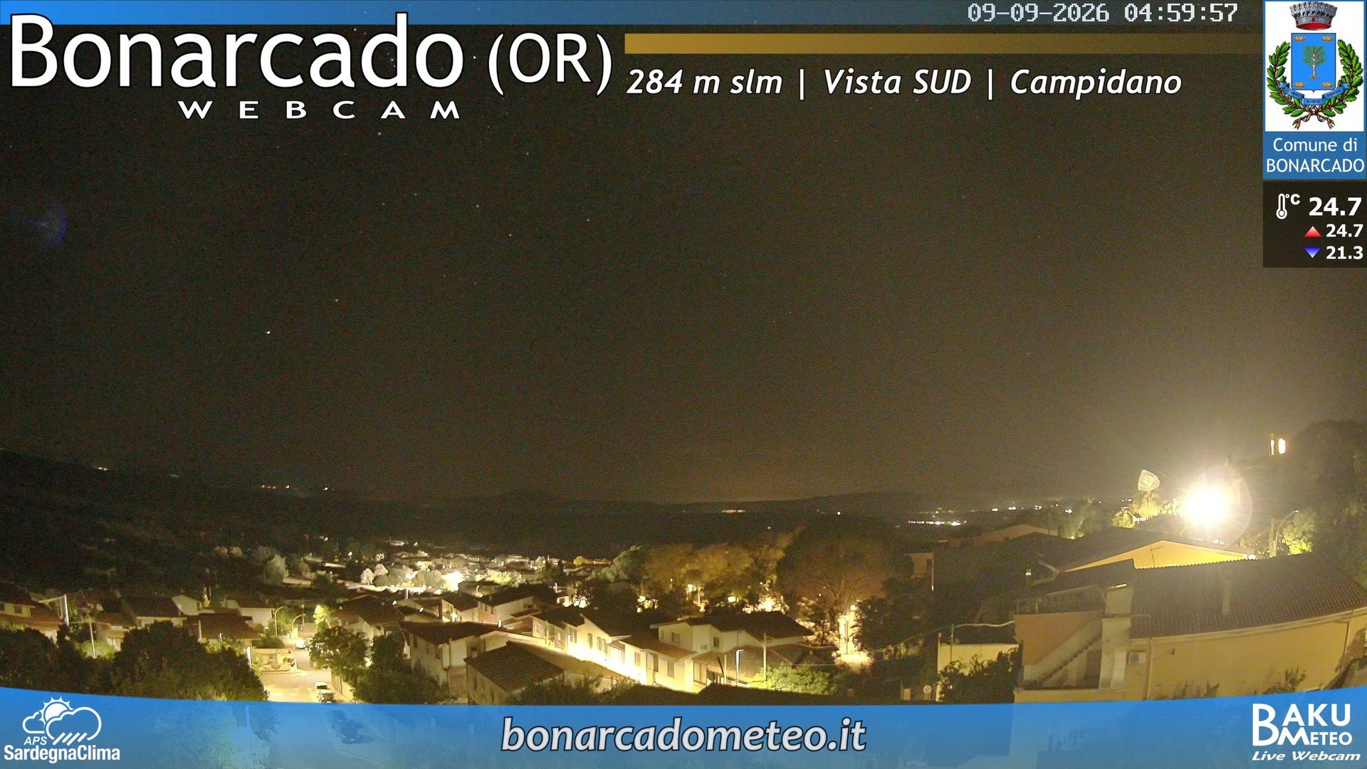 time-lapse frame, Bonarcado SUD webcam